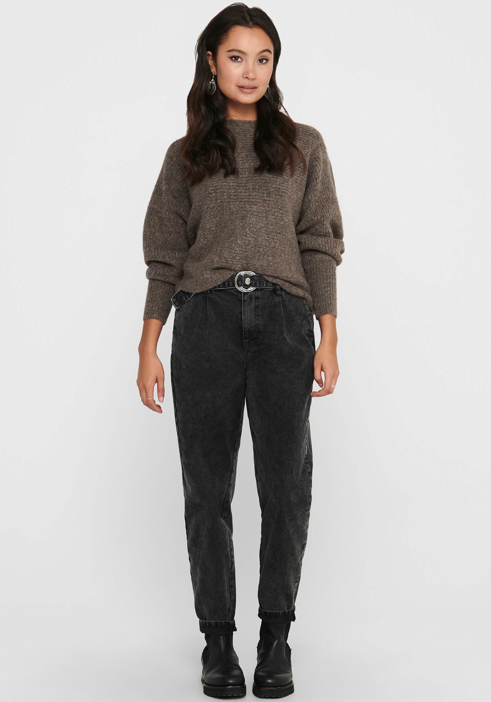 ONLY Strickpullover »ONLDANIELLA L/S PULLOVER KNT NOOS« Materialmix, regular fit