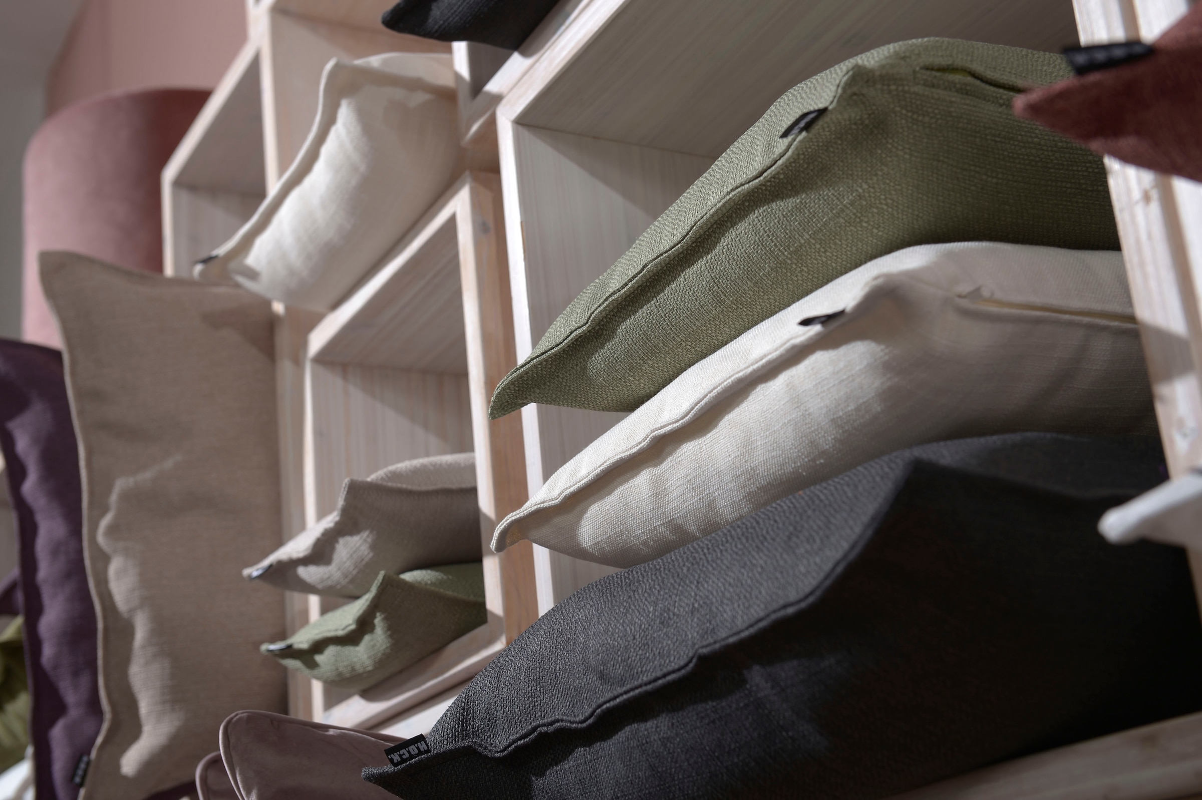 H.O.C.K. Dekokissen »Mali« einfarbig, Kissenhülle mit Füllung, 1 Stück