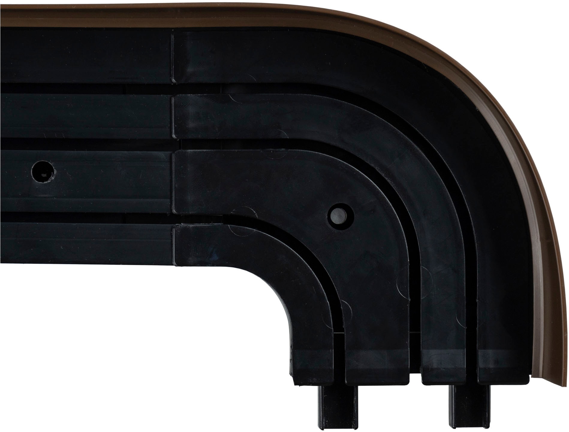 SN DECO GROUP Vorhangschiene »SH3«, 3 läufig-läufig, Fixmass, Set 3-läufig, inkl. Rundbögen, Blende 7,5 cm, vorgebohrt, Innenlauf