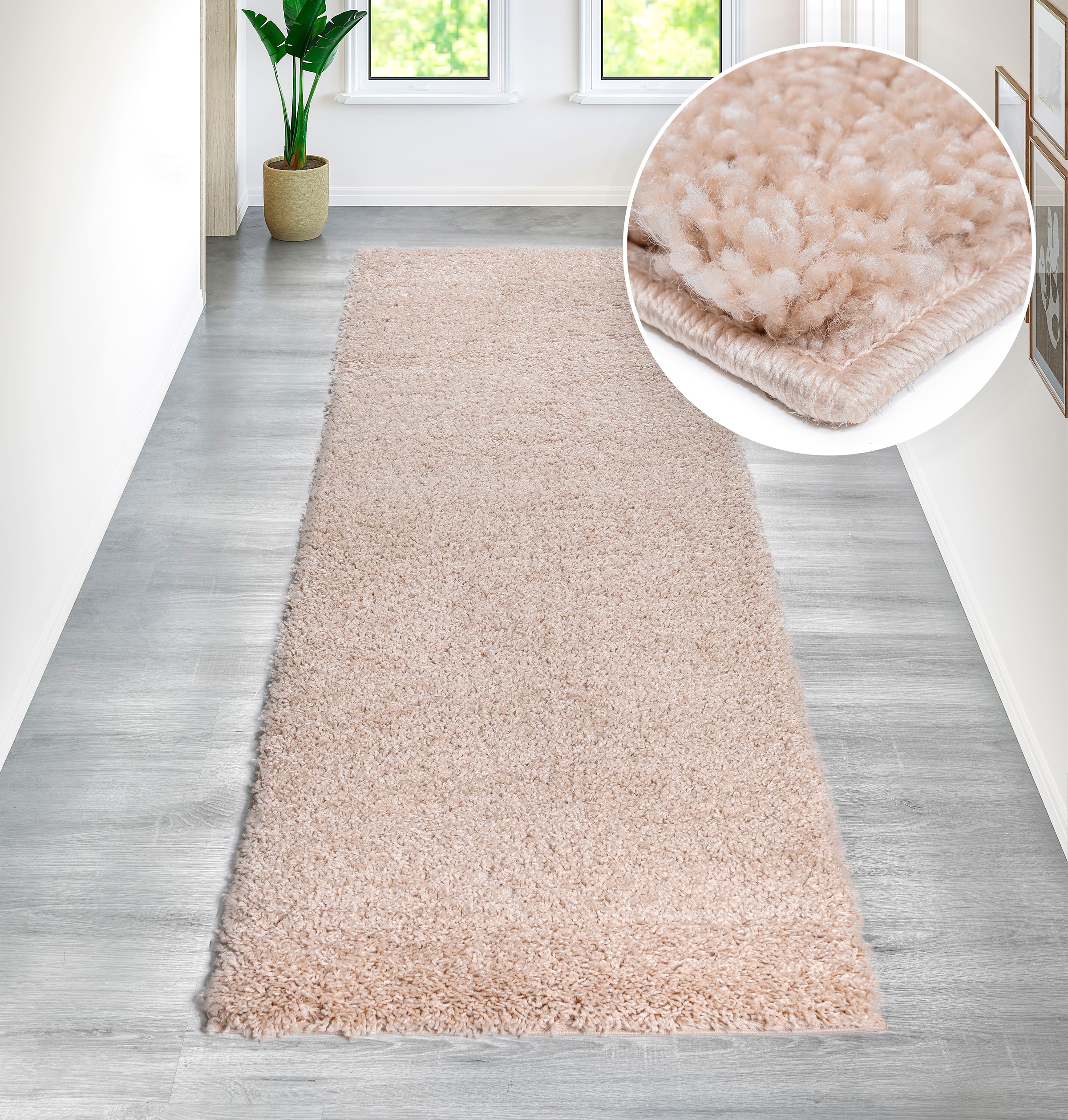 Image of GOODproduct Hochflor-Teppich "Aviv, in Standard- und Premium-Qualität, 30 mm oder 45 mm Höhe" rechteckig 45 mm Höhe Uni Farben, einfarbig, weich, kuschelig, Läufer, Kundenliebling