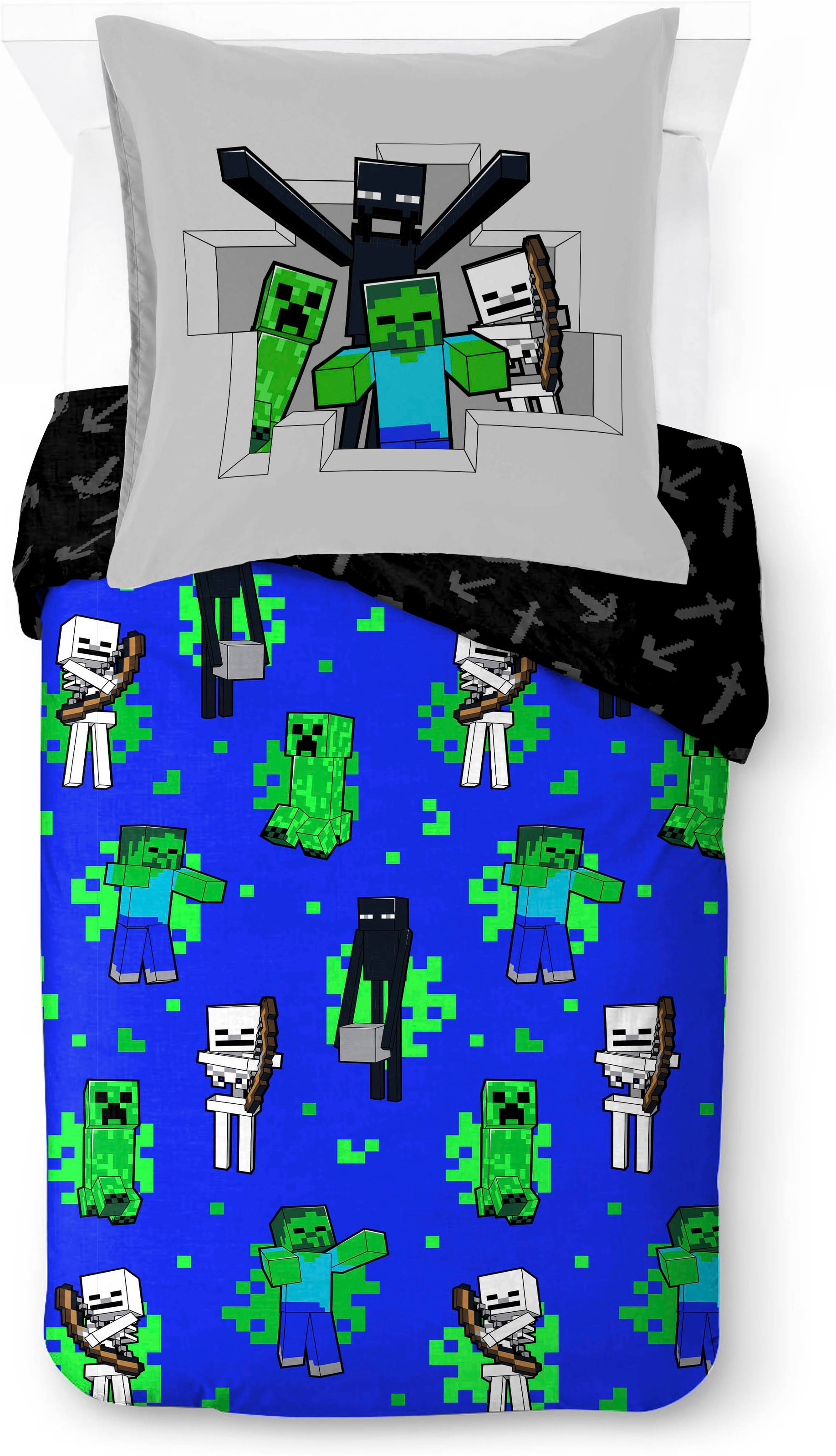 Image of Minecraft Kinderbettwäsche "Minecraft Fight Back" 2 100% Baumwolle