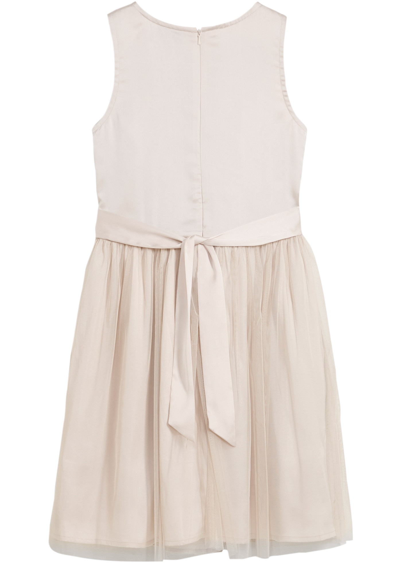 bonprix Midikleid für festliche Anlässe, Regular Fit, mehrlagiger Rockteil mit Falten