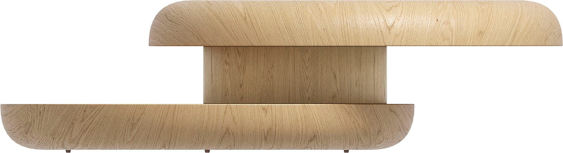 SalesFever Couchtisch »drehbar - runder Design-Wohnzimmertisch aus Holz« 1 Stk. tlg. Stilvoller & moderner Tisch mit Echtholzfurnier, Ø 90 cm