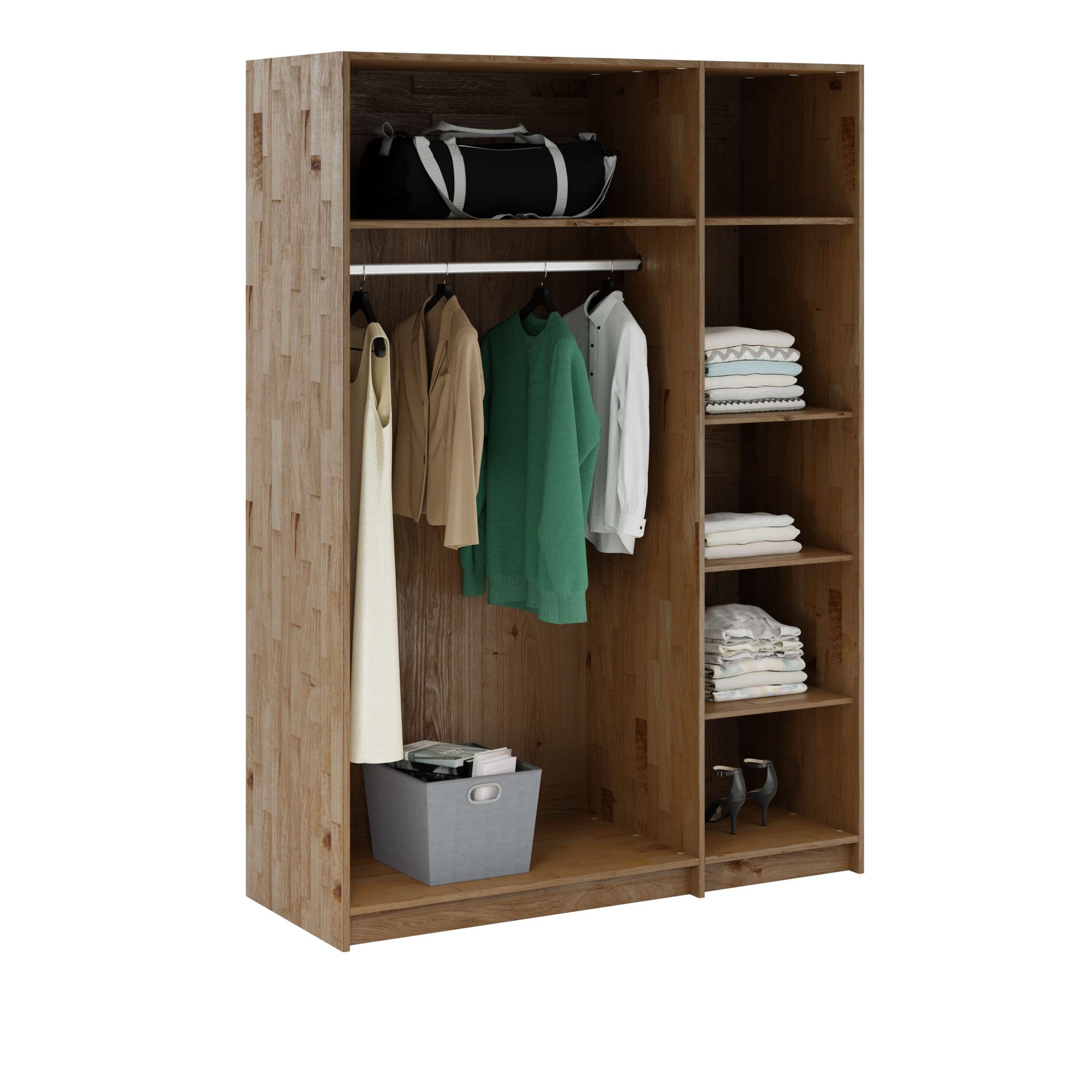 GOODproduct Kleiderschrank Zeitlos & langlebig, CLASSIC Ausführung inkl. Einlegeböden, H: 218 cm
