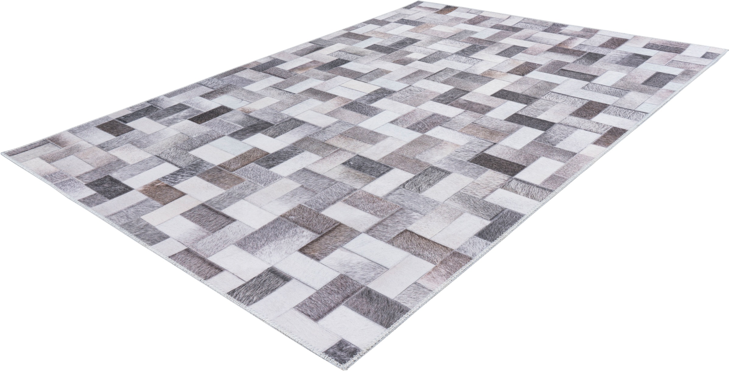 Image of Obsession Teppich »My Bonanza 525«, rechteckig, 5 mm Höhe, Flachgewebe, bedruckt, Patchwork Design, Felloptik, ideal im Wohnzimmer & Schlafzimmer bei Ackermann Versand Schweiz