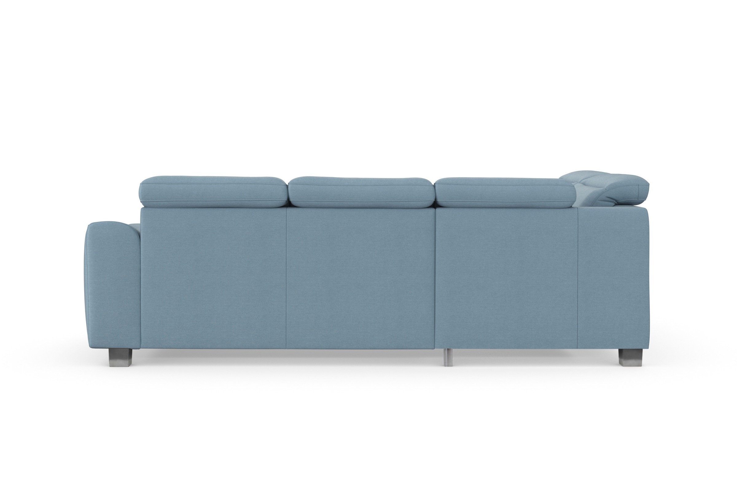 sit&more Ecksofa »Dundee L-Form«, mit Federkern und Edelstahlfüssen, wahlweise mit Kopfteilverstellung