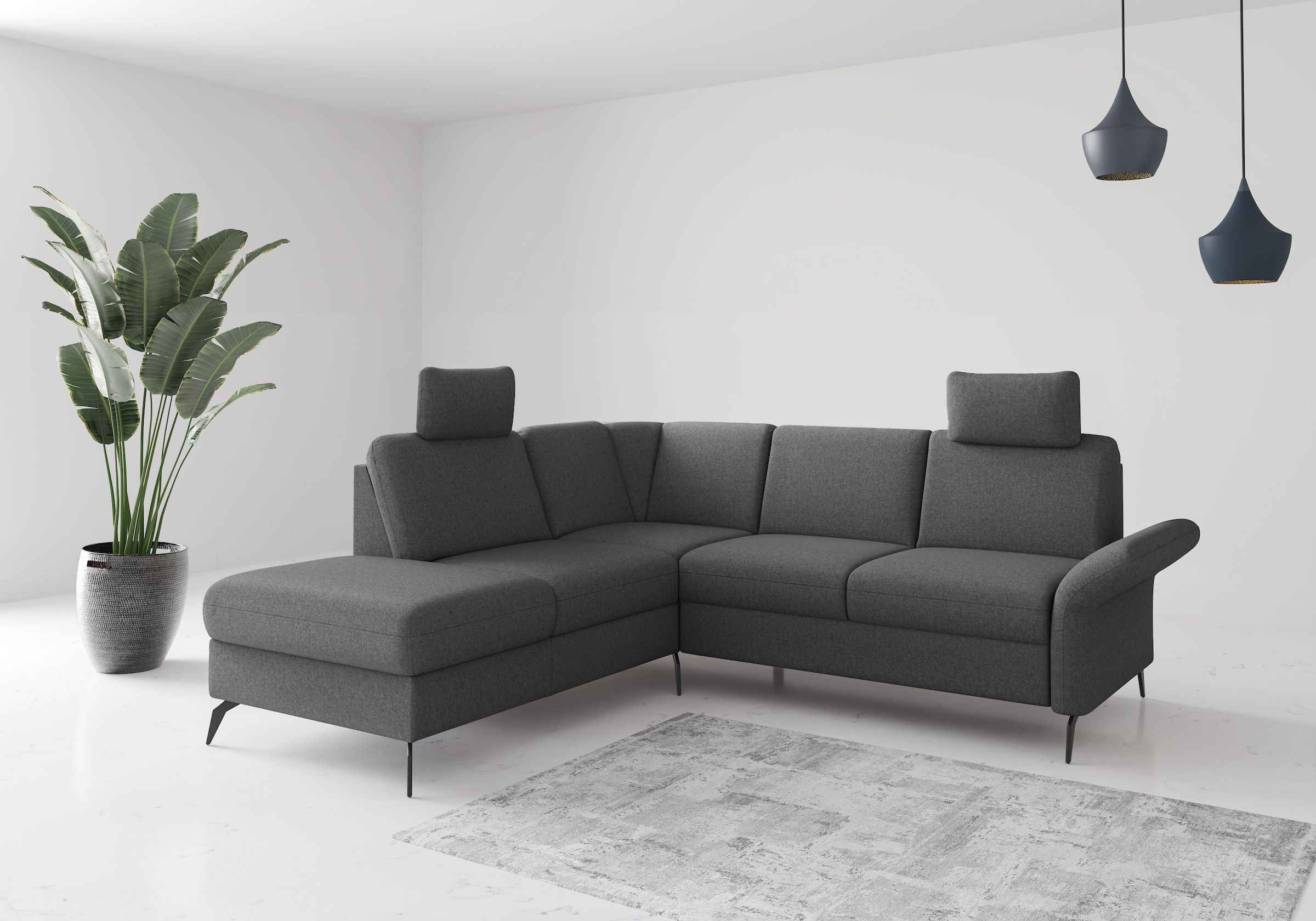 Home affaire Ecksofa »Rochelle« wahlweise mit Bettfunktion, Bettkasten und Armteilverstellung