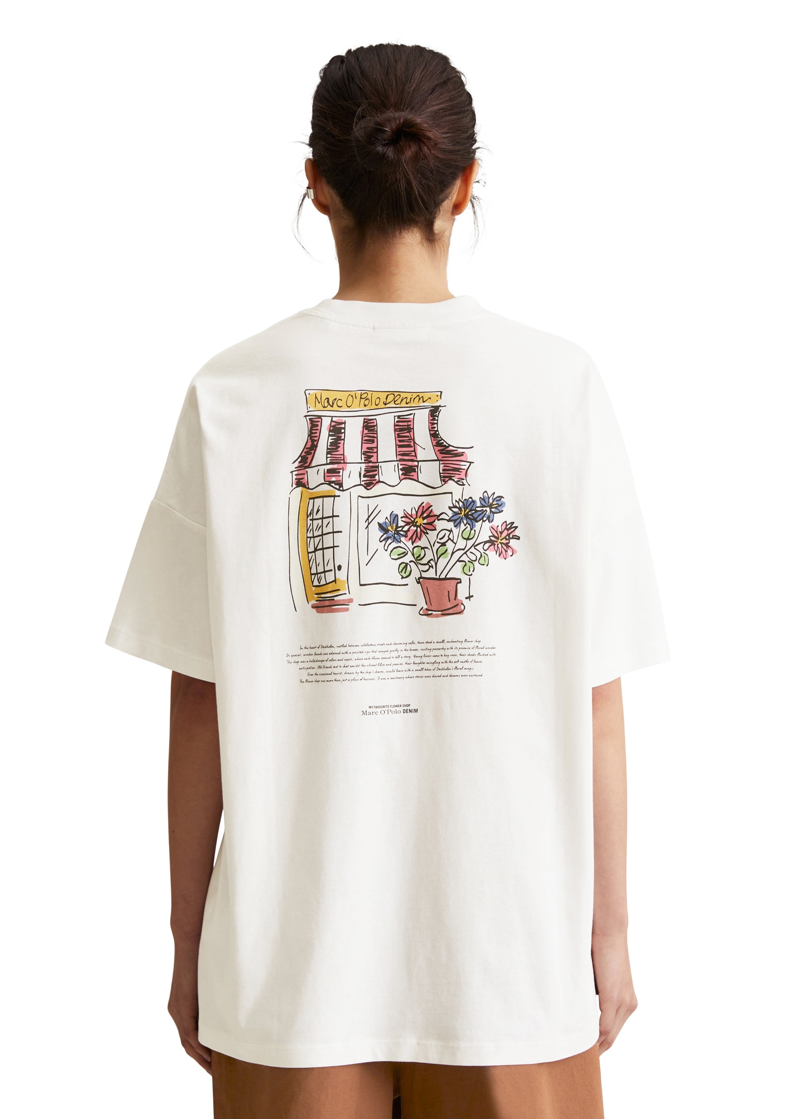 Marc O'Polo DENIM T-Shirt, oversized, mit grossem Rückenprint