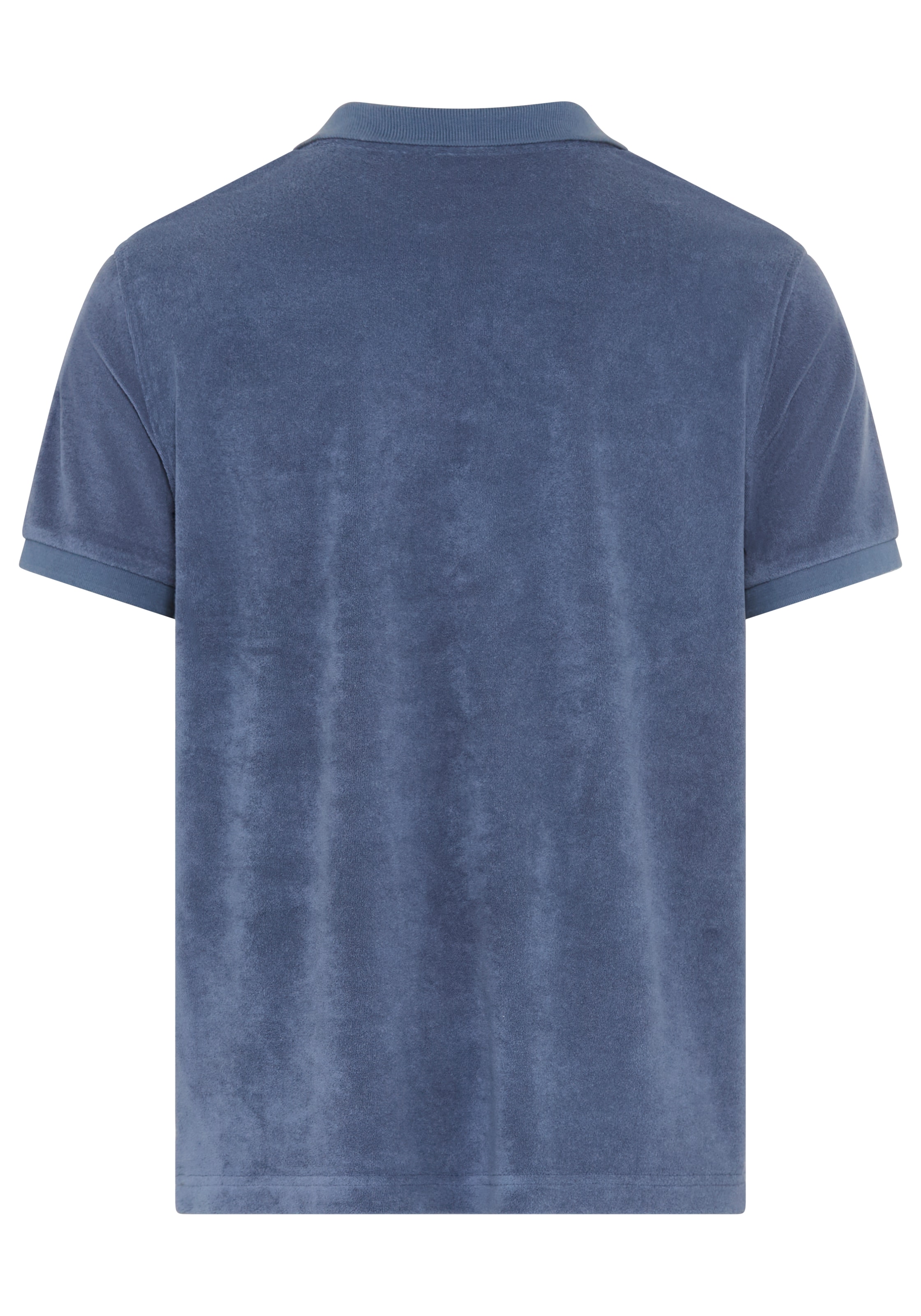 DELMAO Polo »sommerleichter Frottee« Regular Fit, mit V-Ausschnitt und Polokragen, unifarben