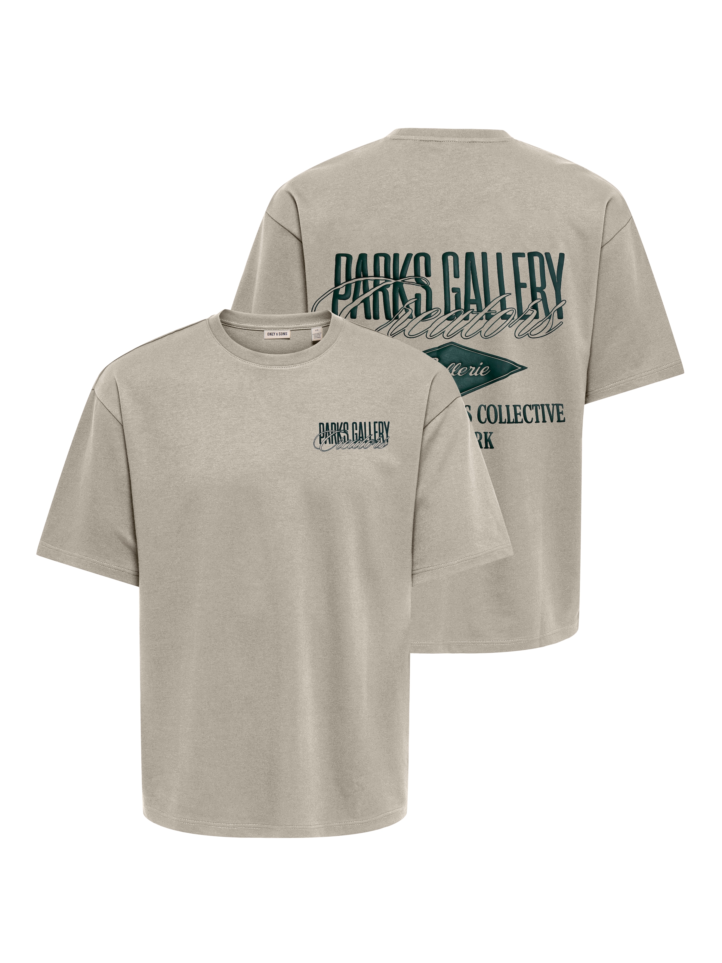 ONLY & SONS T-shirt »ONSPARKS GALLERY AIR BOXY SS TEE NOOS« mélange coton, coupe régulière