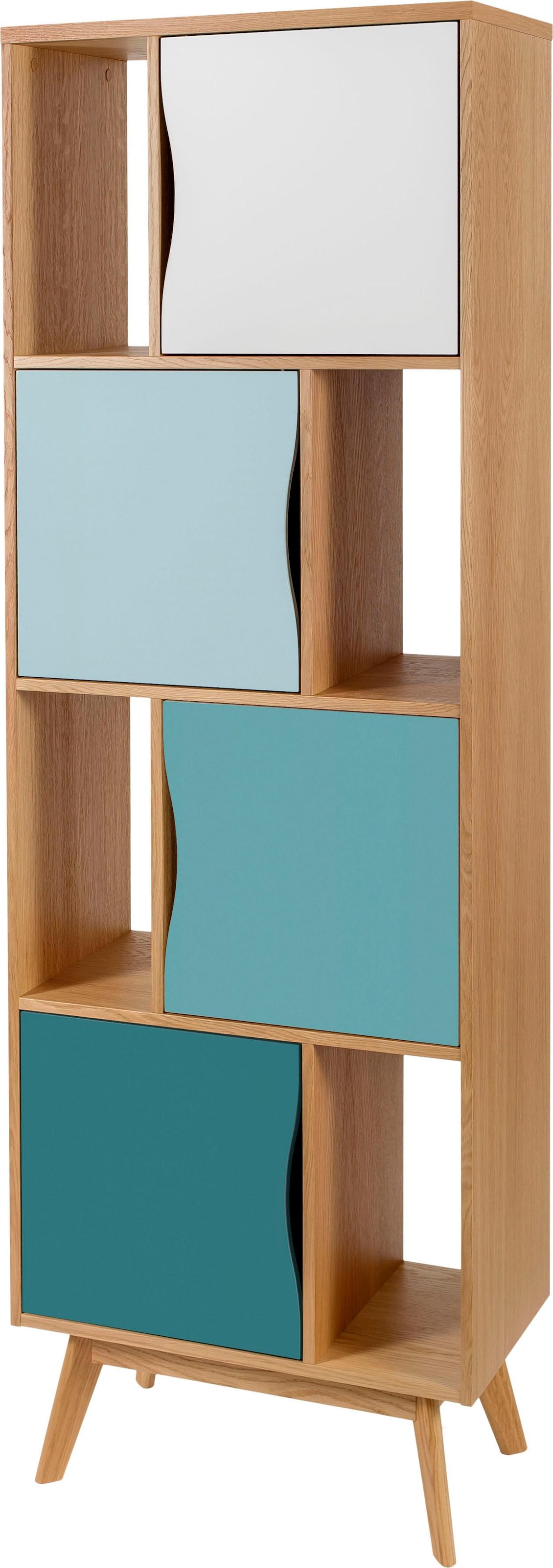 Woodman Bücherregal »Avon«, Höhe 191 cm, Holzfurnier aus Eiche, schlichtes  skandinavisches Design acheter confortablement | Bücherschränke