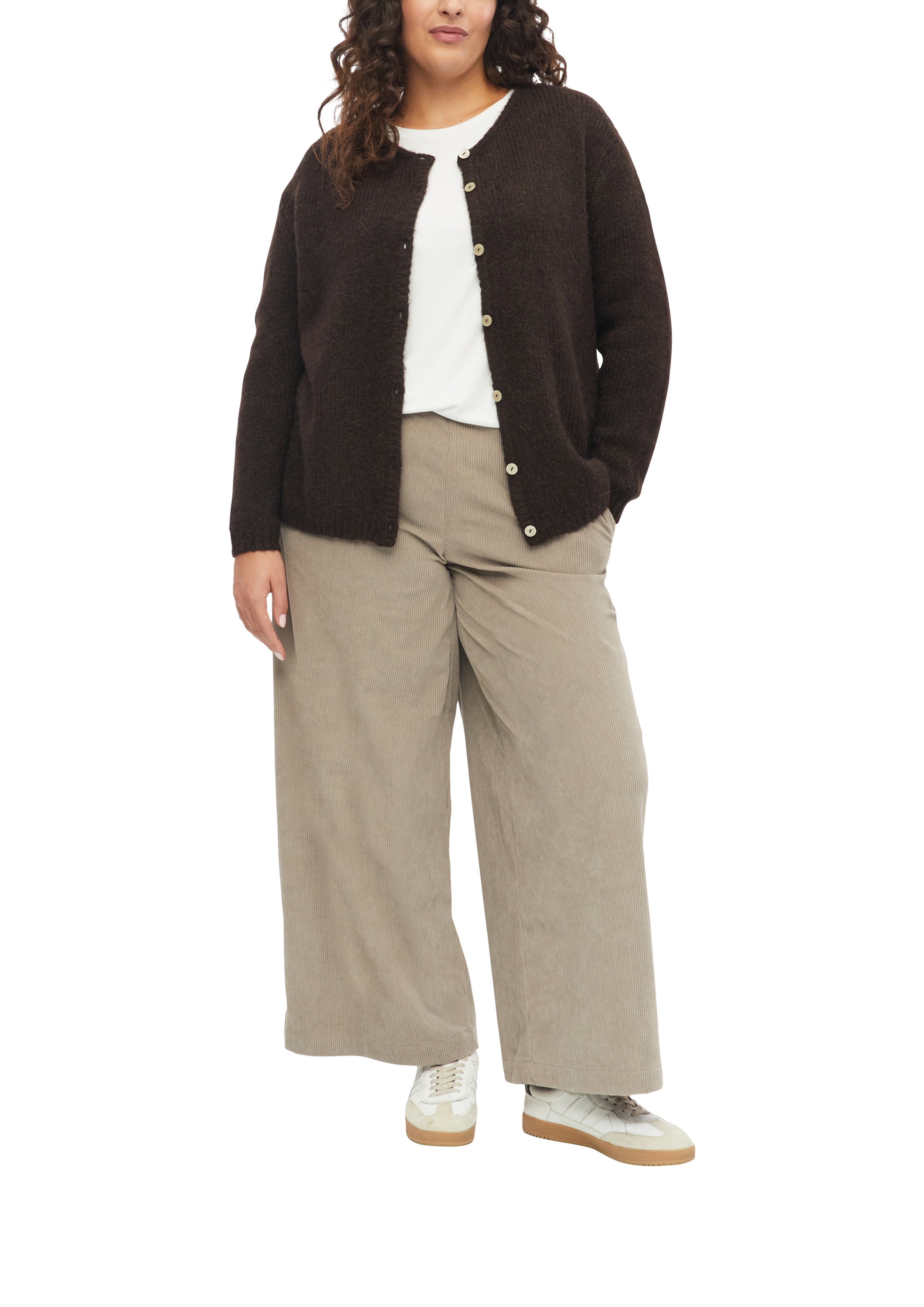 s.Oliver CURVE Pantalon en velours côtelé  mit Elastikbund / Grosse Grössen