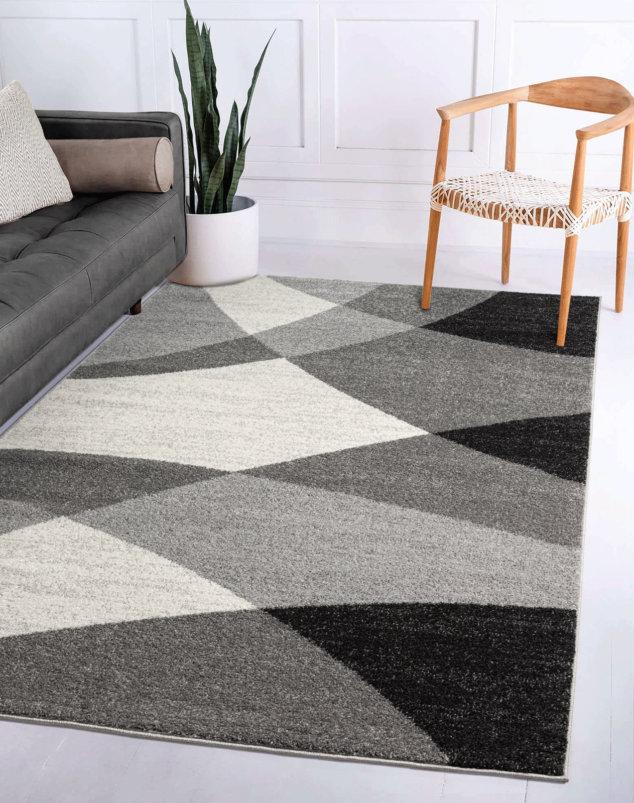Image of the carpet Teppich "Pearl" rechteckig 11 mm Höhe moderner dichter Wohnzimmer Teppich Konturenschnitt