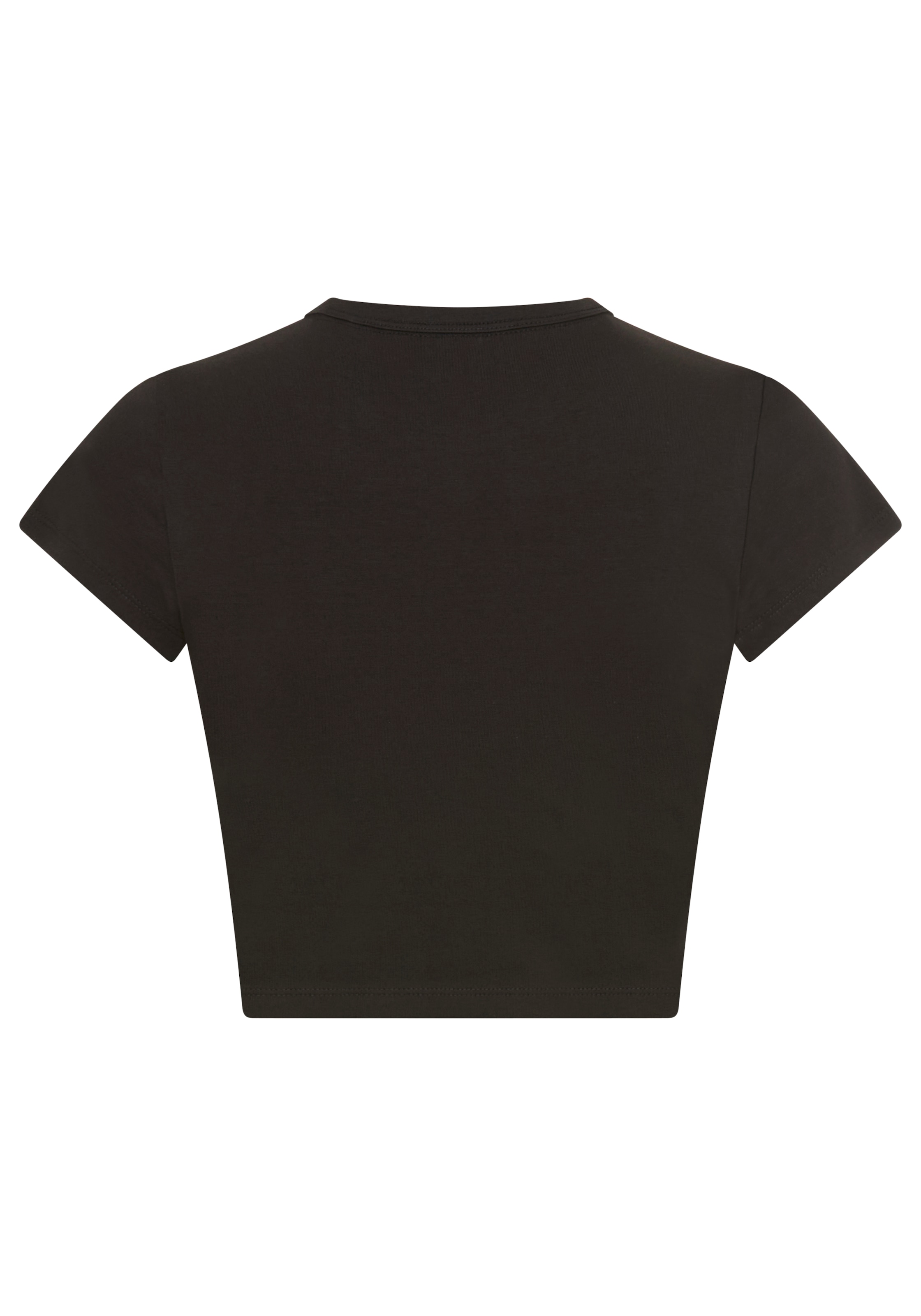 HUGO Blue T-shirt à manches courtes »Dome« Cropped, mit Strass-Logo