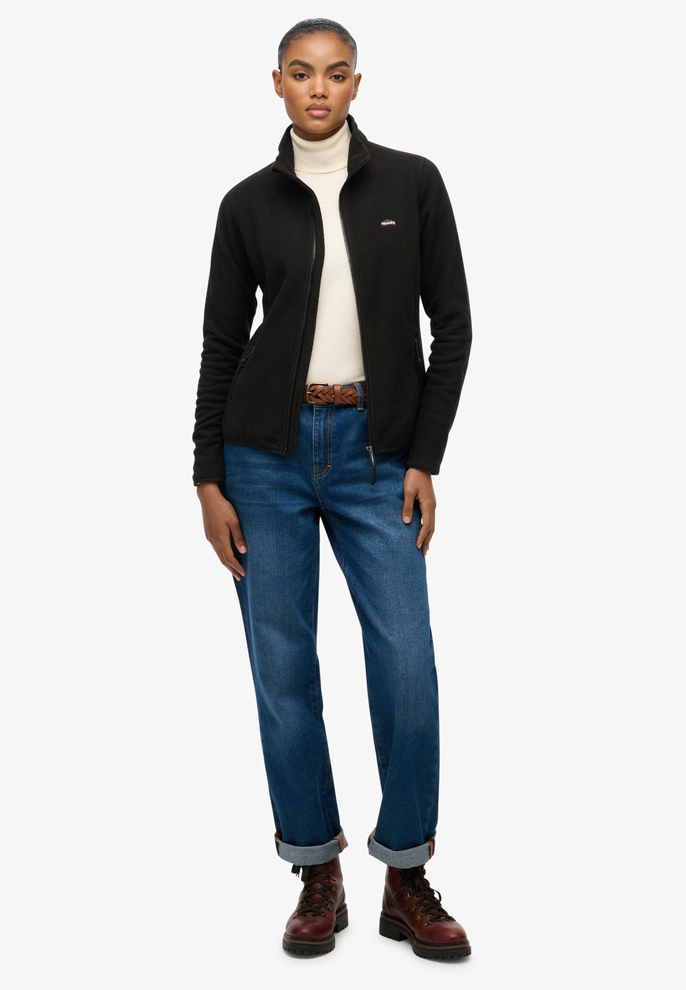 Superdry Fleecejacke »POLAR FLEECE FULL ZIP« ohne Kapuze