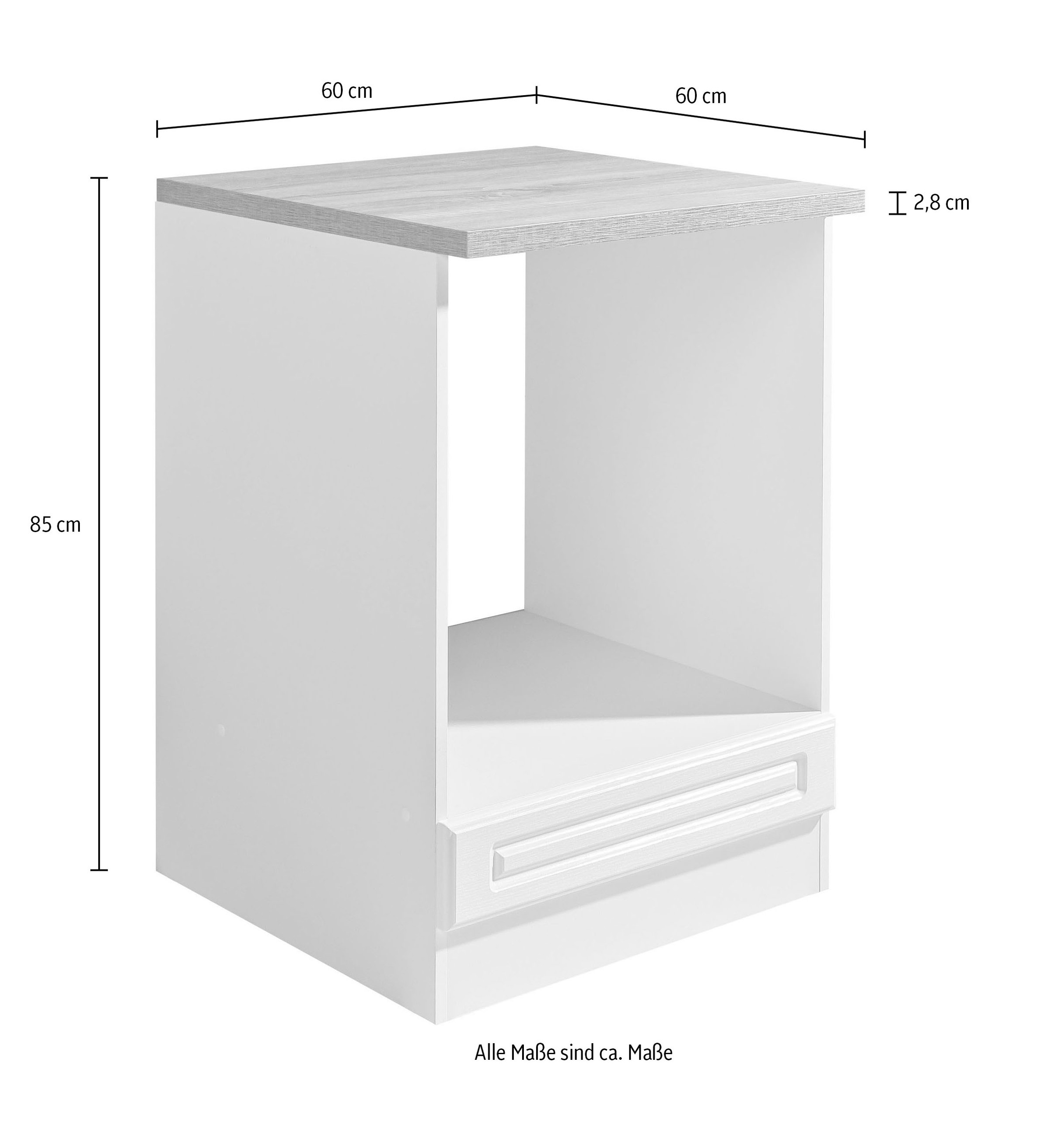 wiho Küchen Armoire encastrée pour cuisinière »Linz« 60 cm breit, in Landhaus-Optik
