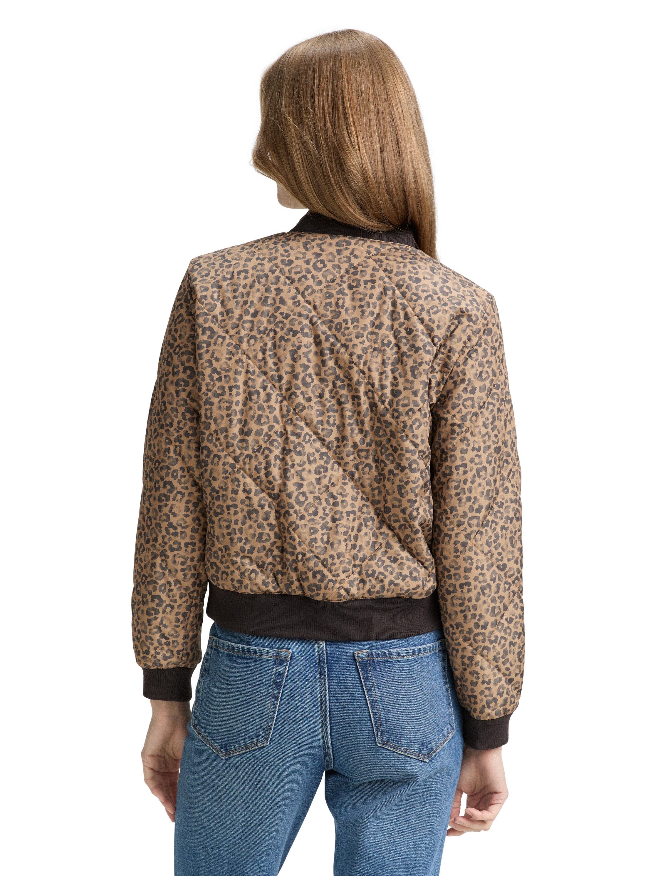 TOM TAILOR Denim Bomberjacke, ohne Kapuze, mit Strukurmuster