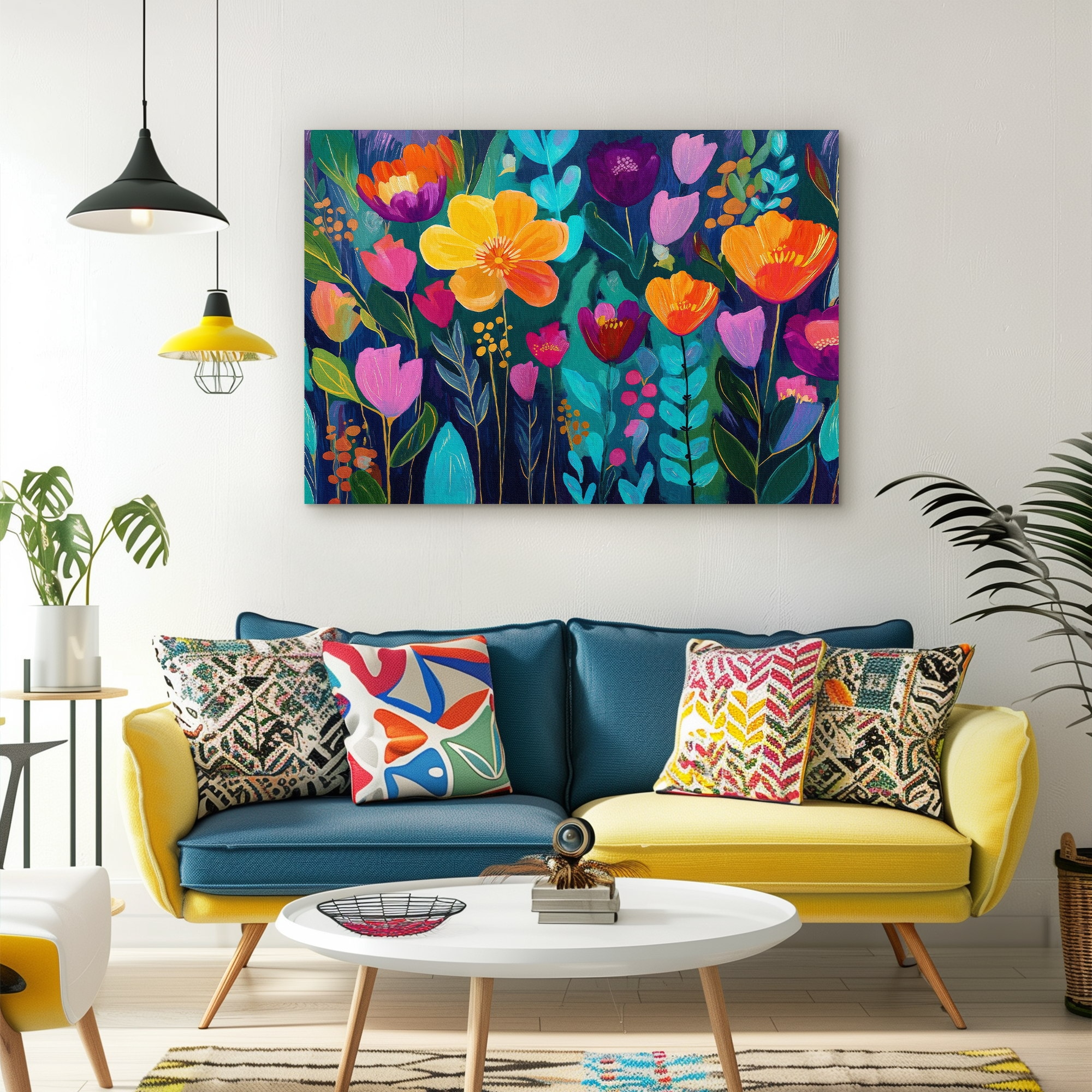 GOODproduct Wandbild »Bunte Blumen« Blumenwiese 1 Stk. tlg. in verschied. Grössen