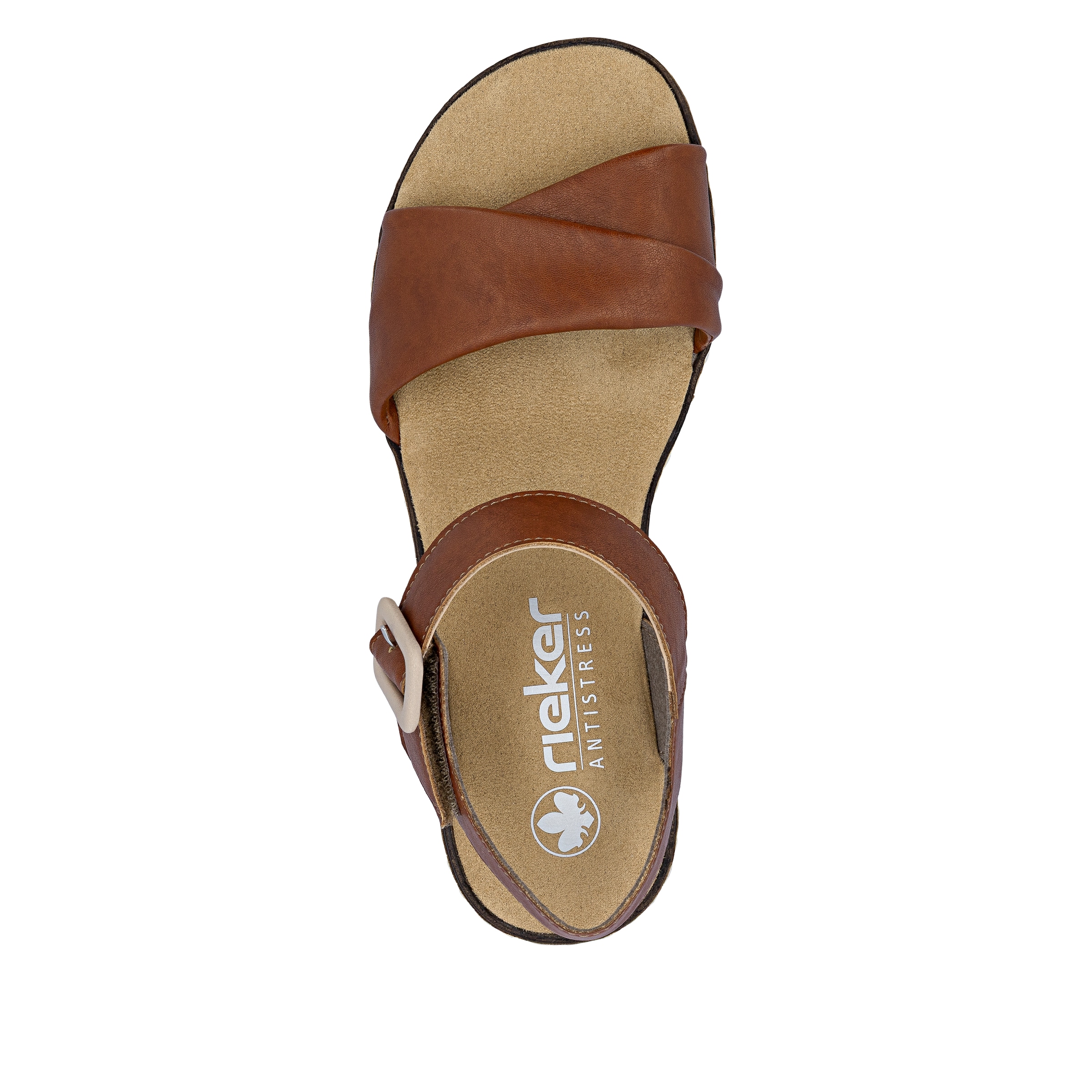 Rieker Sandales  sandale compensée, chaussure d'été, chaussure de vacances avec bride auto-agrippante