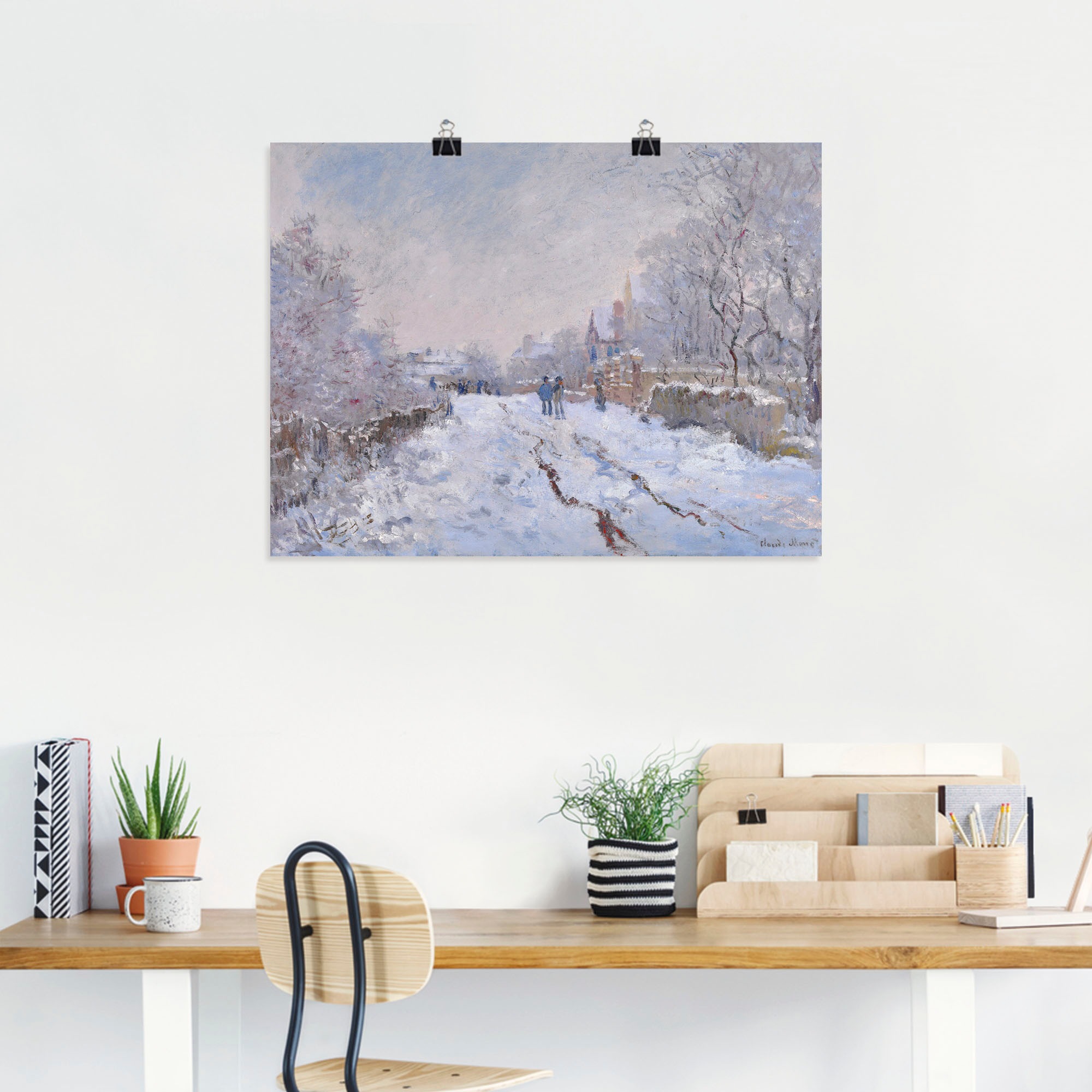 Artland Wandbild »Schnee in Argenteuil.«, Vier Jahreszeiten Bilder, (1 St.), als Leinwandbild, Poster in verschied. Grössen
