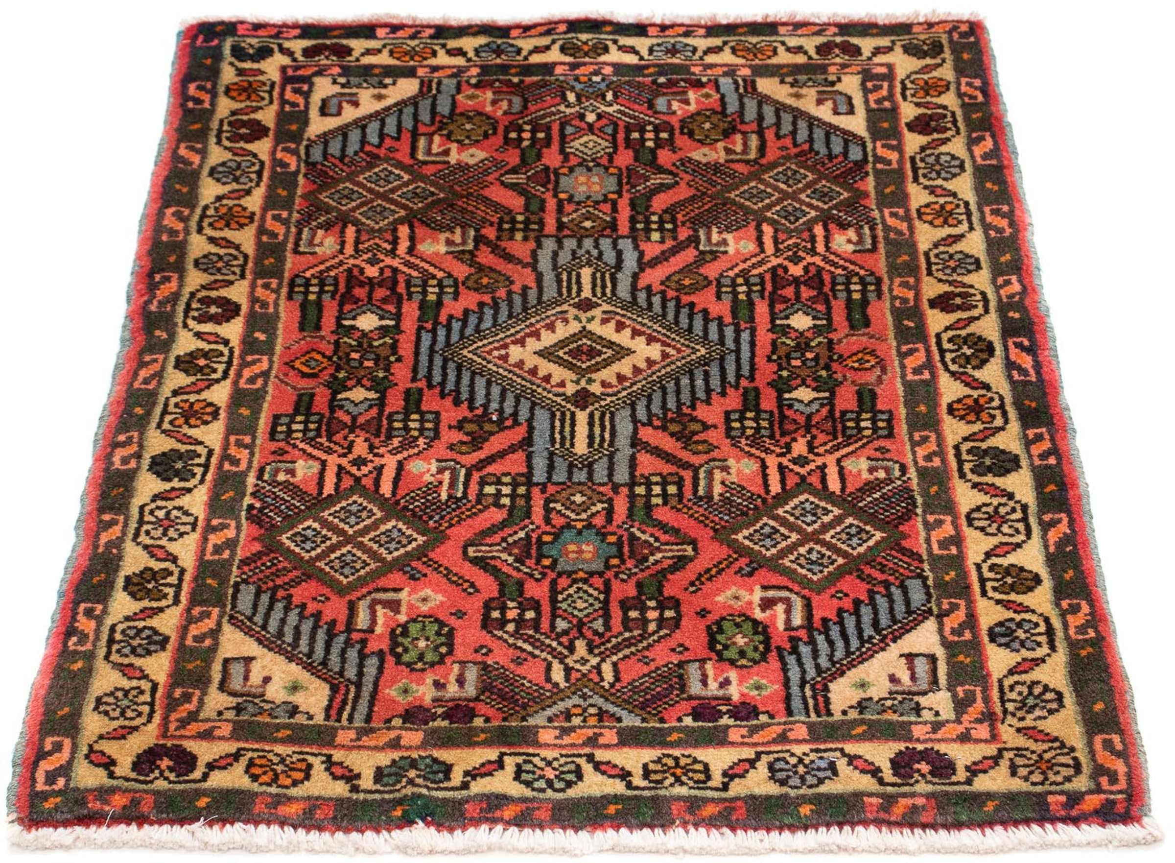Image of morgenland Orientteppich »Perser - Nomadic - 84 x 64 cm - hellrot«, rechteckig, 10 mm Höhe, Wohnzimmer, Handgeknüpft, Einzelstück mit Zertifikat bei Ackermann Versand Schweiz