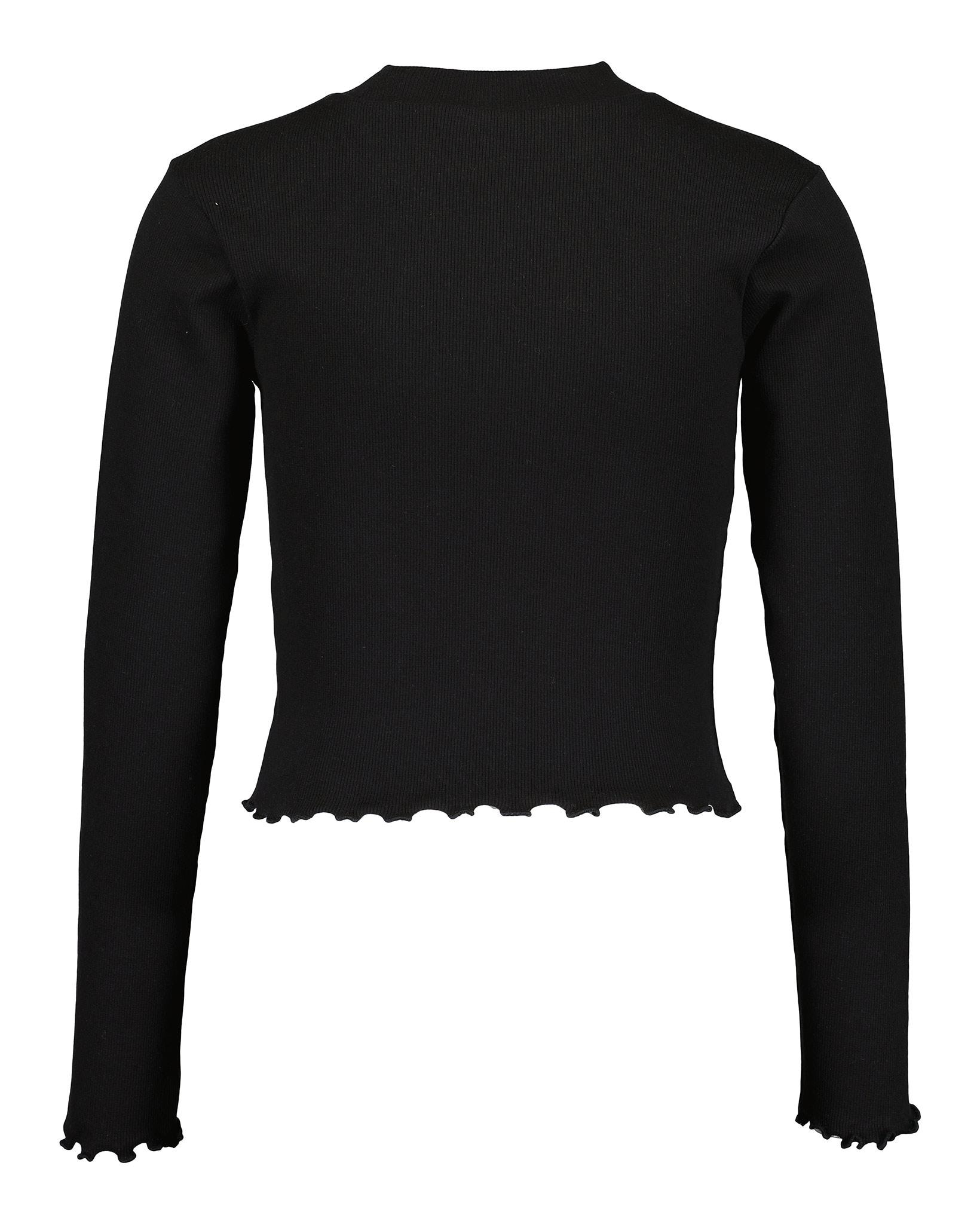 Blue Seven Langarmshirt, (Packung, 2 tlg.), cropped und mit süsser Wellenkante am Ärmel und am Saum