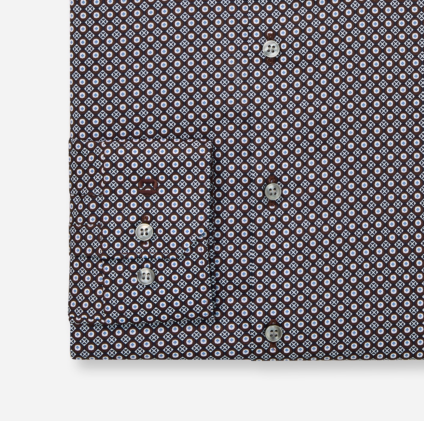 OLYMP Langarmhemd »No 6 six«, super slim, gemustert, Businesshemd, Modern Kentkragen
