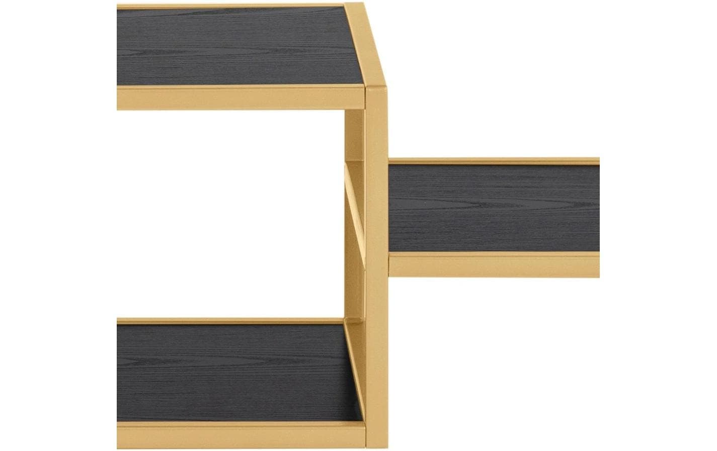 AC Design Regal »Seaford 114 x 35 x 78 cm, Goldfarben/Schwarz«