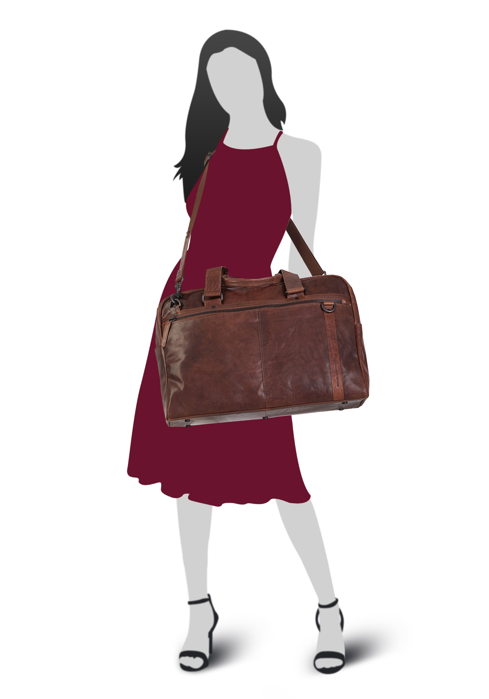 Spikes & Sparrow Sac de voyage echt Leder