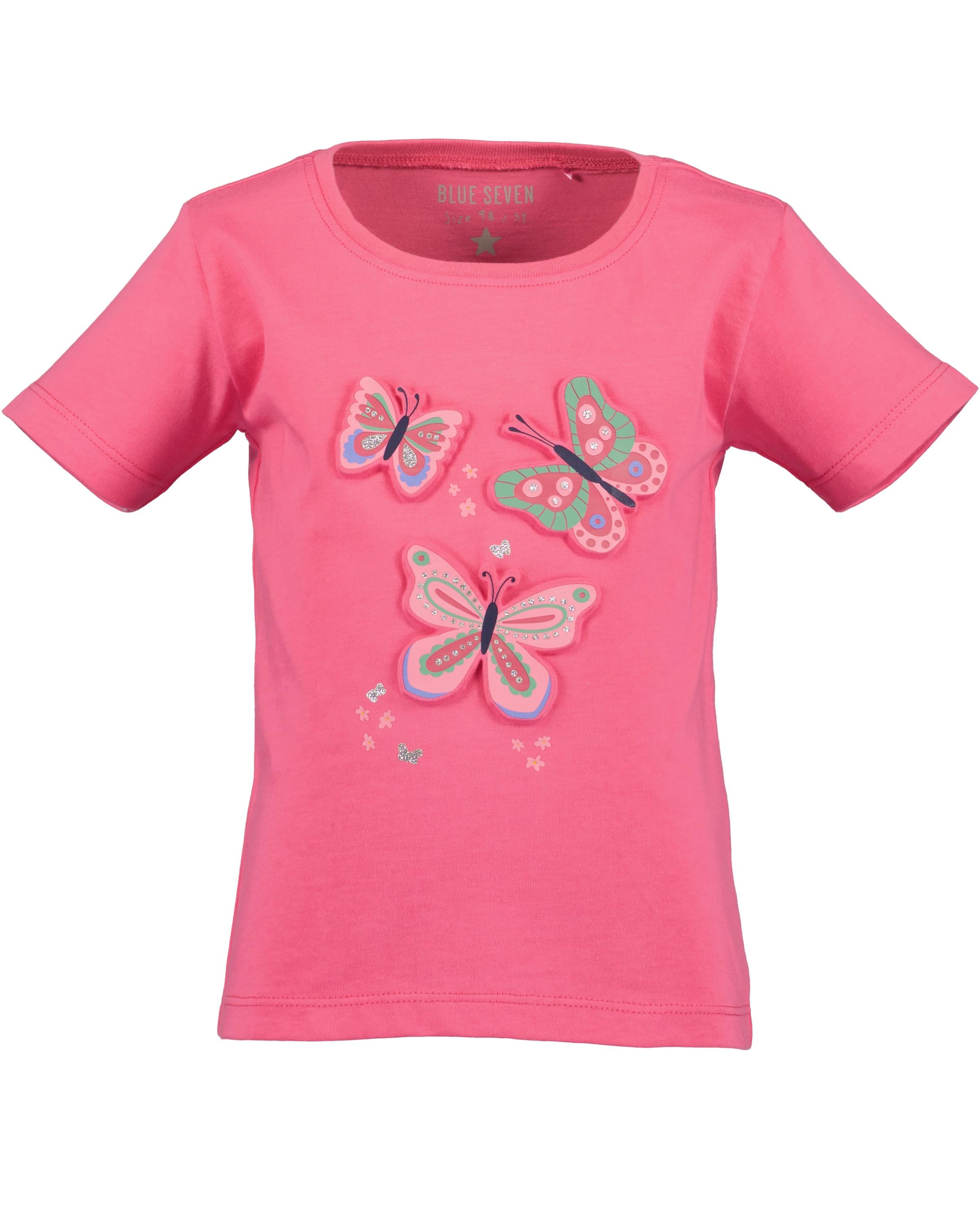 Image of Blue Seven T-Shirt "Mädchen T-Shirt kurzarm mit Schmetterlingen"