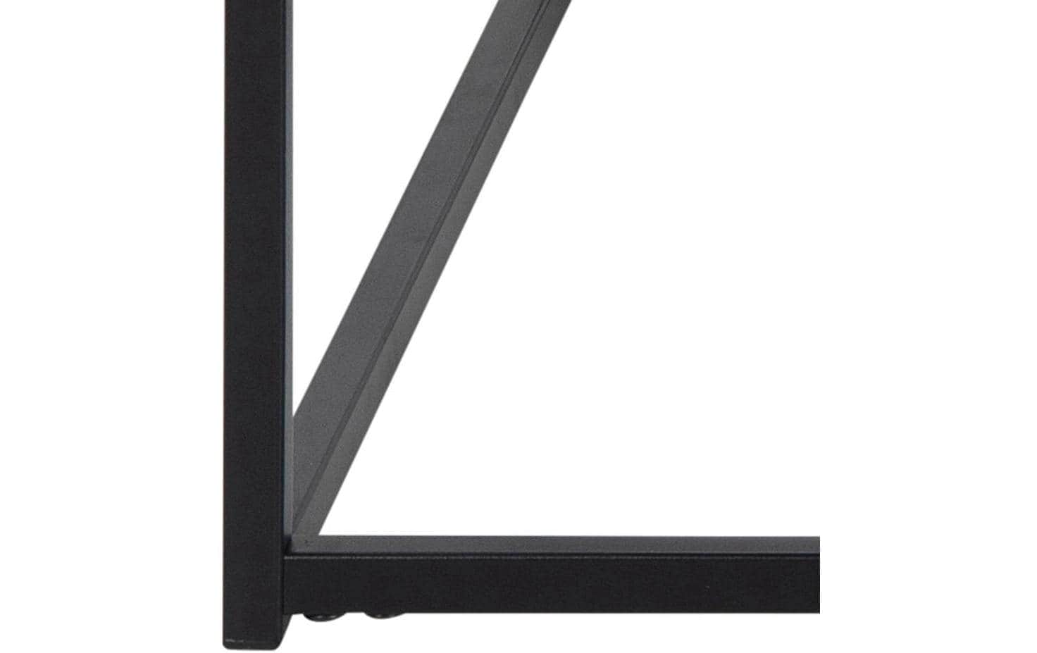 AC Design Couchtisch mit Gestell aus Metall, rechteckige Form, Zeitungsständer aus Metall