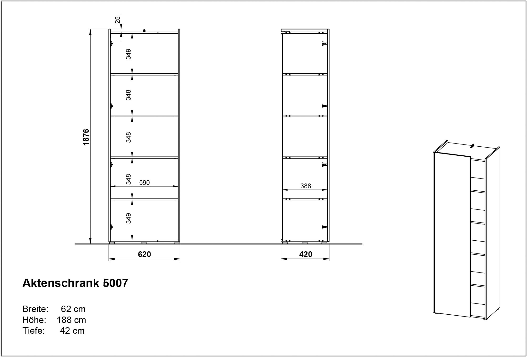 andas Büromöbel-Set »Njavve bestehend aus Wangenschreibtisch«, (2 tlg.), und hoher Aktenschrank (Höhe 188 cm), Made in Germany