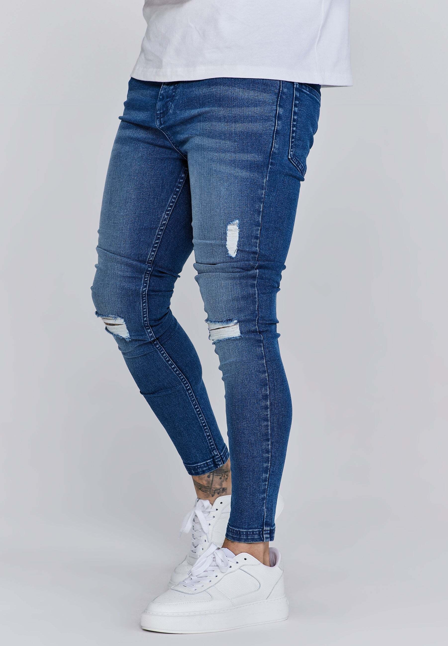 Image of Siksilk Skinny-fit-Jeans "Siksilk Jeans Distressed Skinny Jeans"