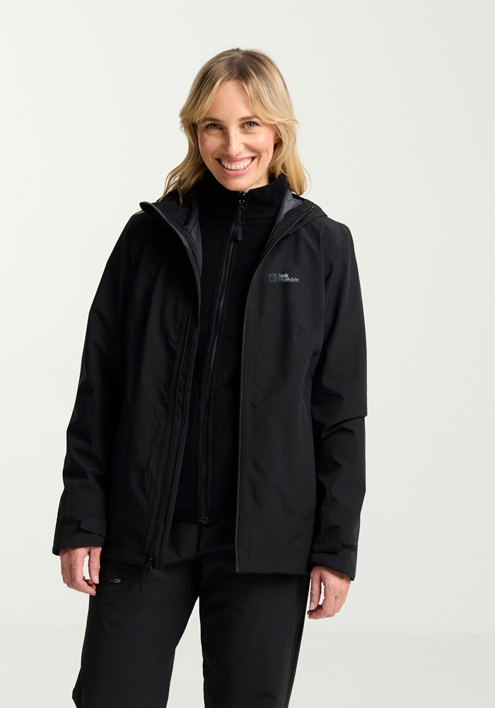 Jack Wolfskin 3-in-1-Funktionsjacke »MOONRISE 3IN1 JKT W«, mit Kapuze