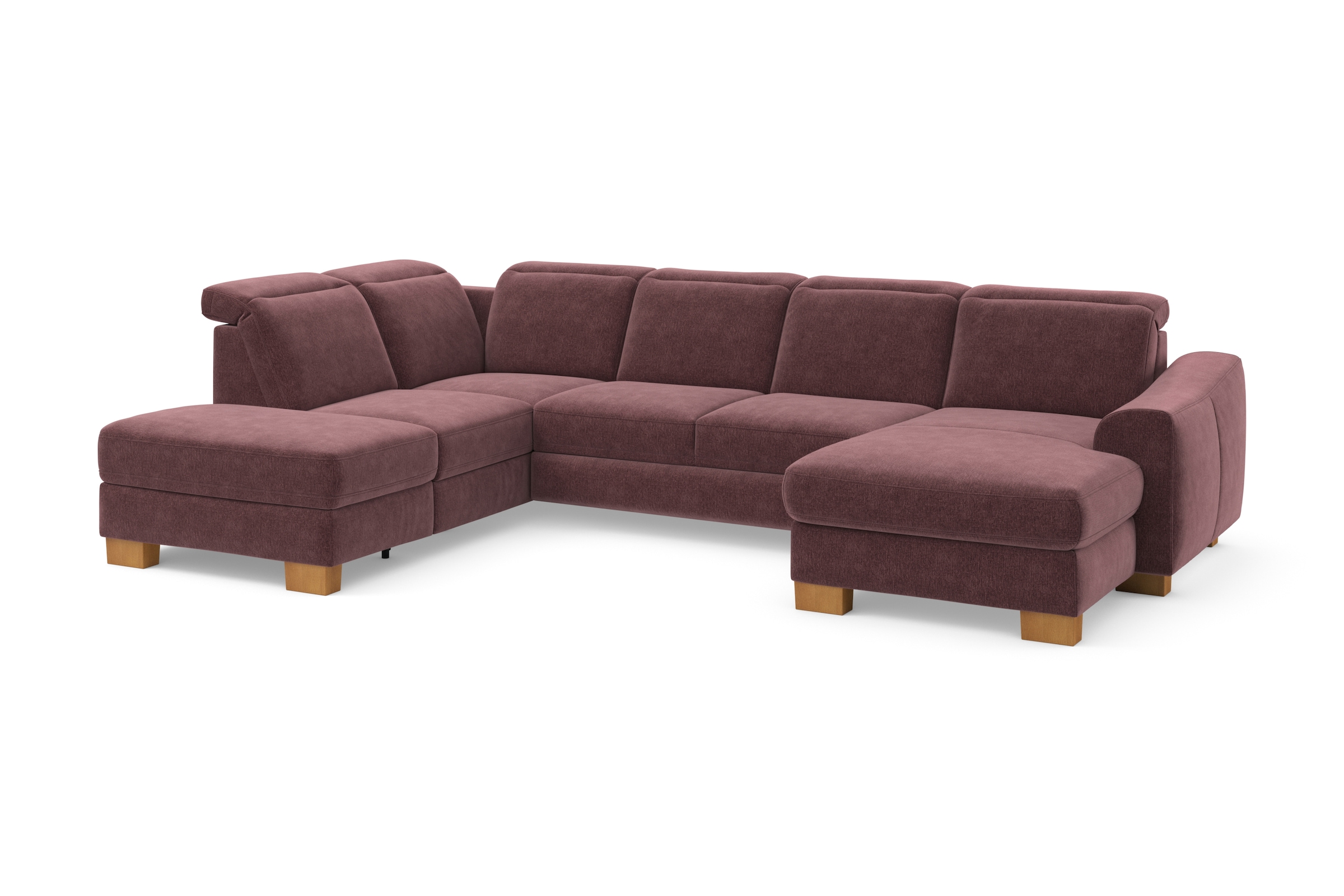 Home affaire Wohnlandschaft »Dundee U-Form« wahlweise mit Kopfteilverstellung und zusätzlich mit Bettfunktion