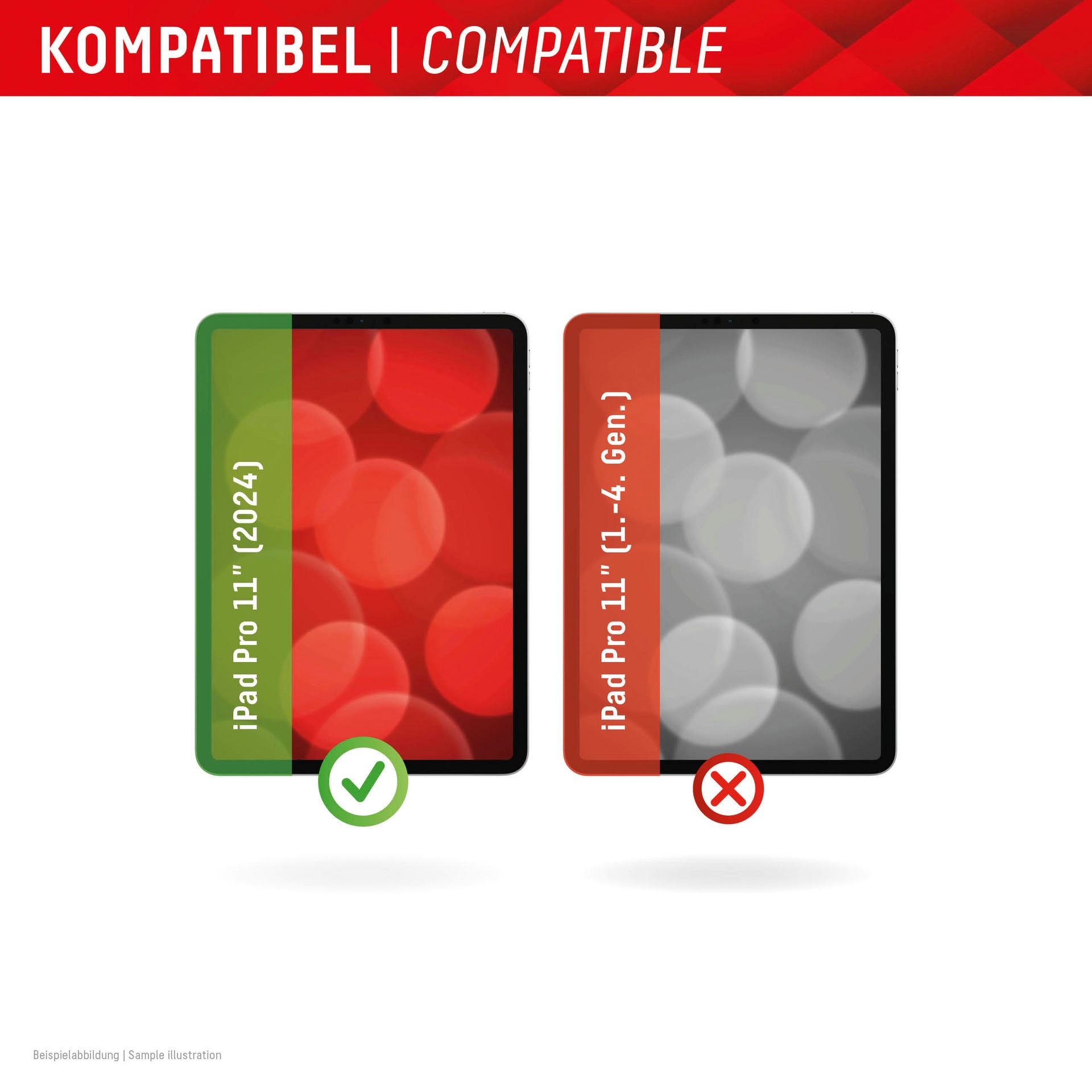 Displex Displayschutzfolie »Tablet Glass«, für Apple iPad Pro 11" (2024), Displayschutz, Bildschirmschutz, kratz & stossfest, einfaches Anbringen