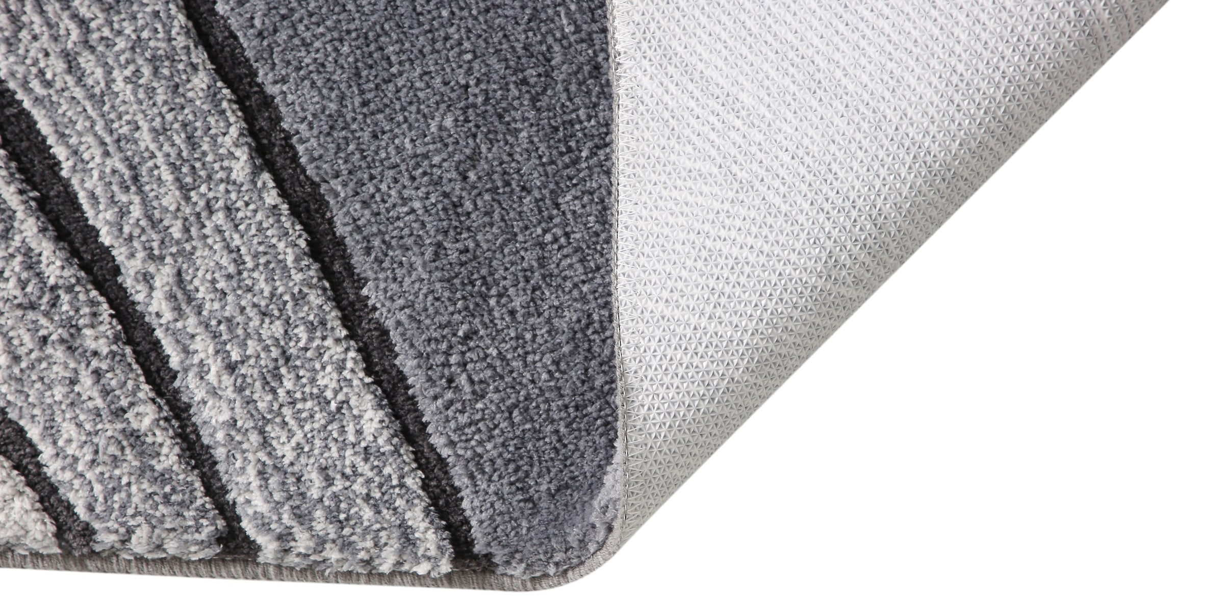 my home Badematte »Josie, Badvorleger, Badezimmer Teppich«, rutschhemmend beschichtet, fussbodenheizungsgeeignet-schnell trocknend-strapazierfähig, Badteppich, Badematten, rechteckig, rund & als 3-tlg. Set erhältlich