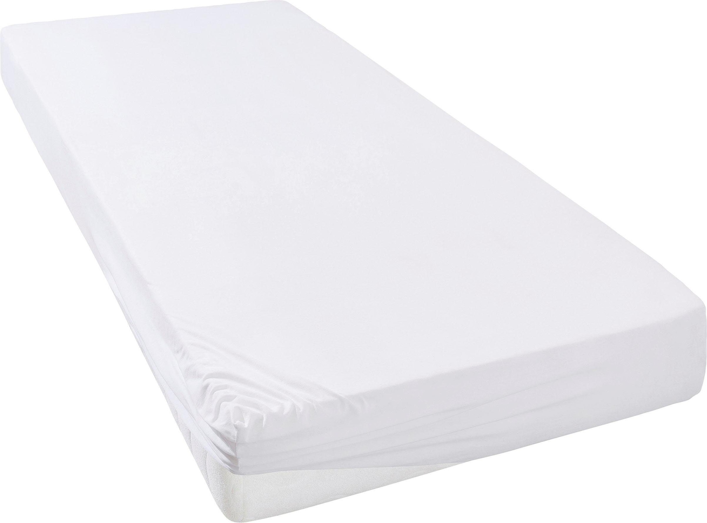 Image of Guido Maria Kretschmer Home&Living Spannbettlaken »Mila«, (1 St.), Spannbettlaken in 90x200, 140x200 und 180x200 cm erhältlich, Premium-Qualität mit 160g/m² Flächengewicht, 97% Baumwolle, Bettlaken aus Jersey-Elasthan, für Boxspringbetten geeignet bei Ack