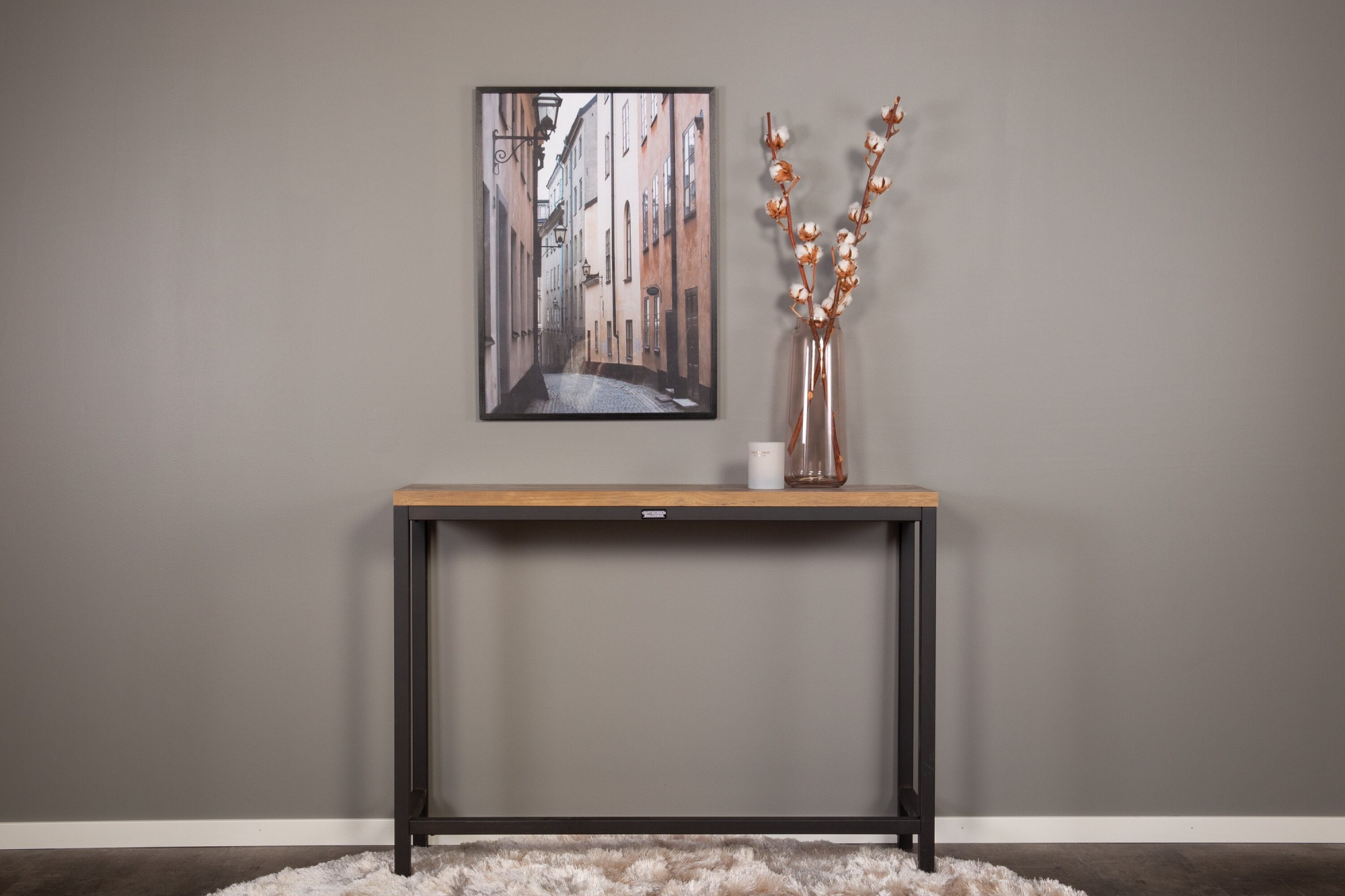 Image of Venture Home Beistelltisch "Rise, schmaler hoher Beistelltisch, 110 × 30 cm" Ablagetisch, Stahl, schmal, hoch, modern, schlicht