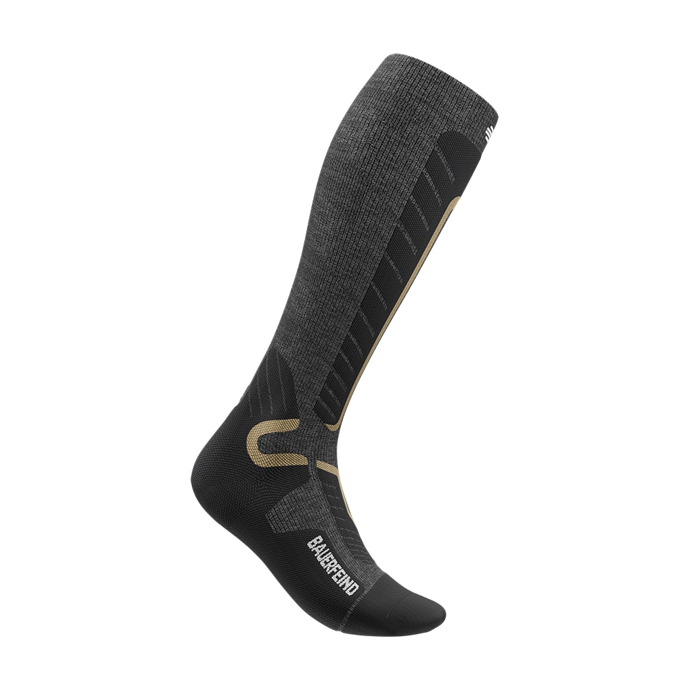 Image of Bauerfeind Sportsocken "SKI ALPINE COMPRESSION SOCKS" für Alpinski und Snowboard, mit anatomisch geformter Zehenbox