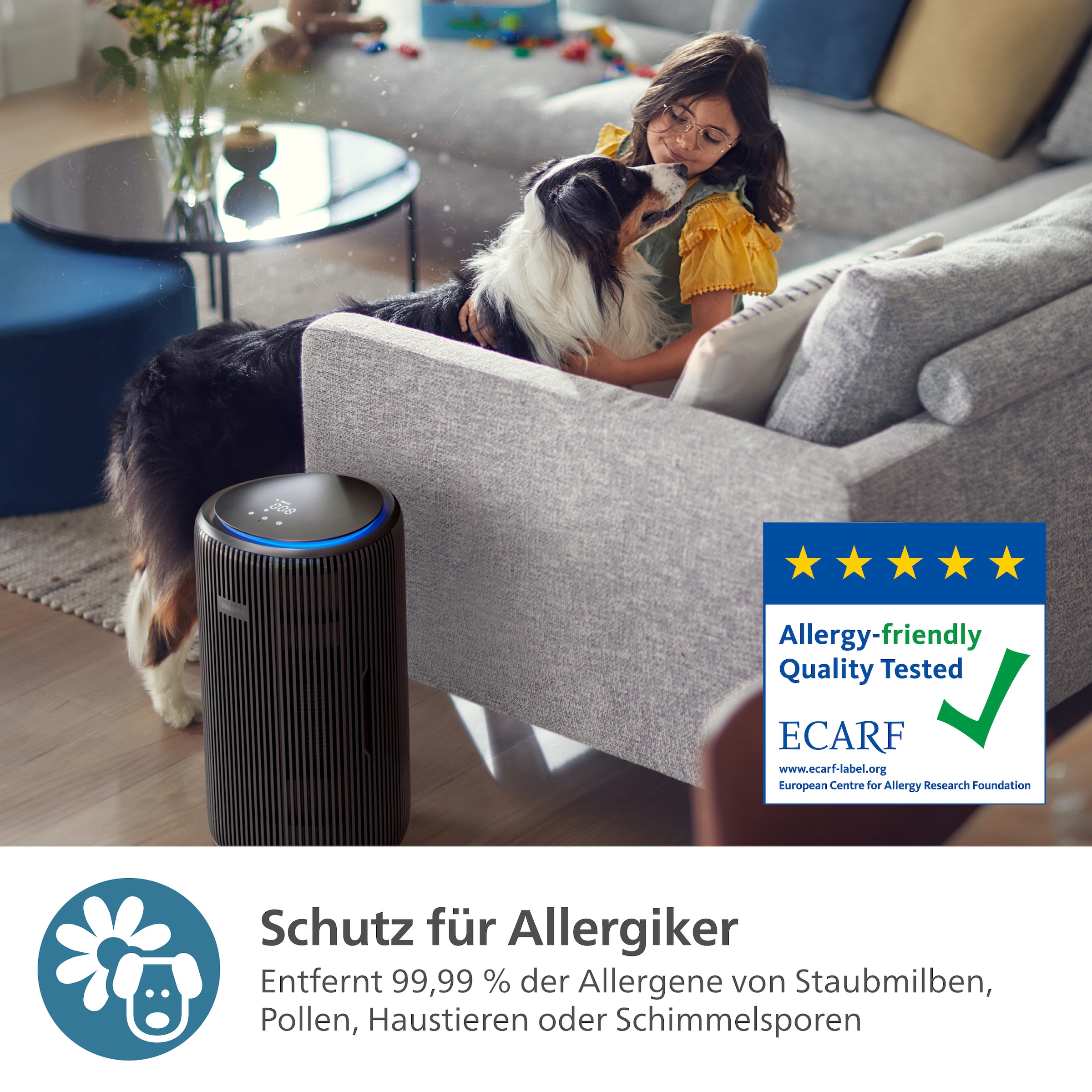 Philips Purificateur d'air »AC4221/11 PureProtect Pro 4200 Series, Luftreinigungsrate 600 m³/h« für 156  m² Räume 4-Schichten-HEPA-Filtersystem, leise
