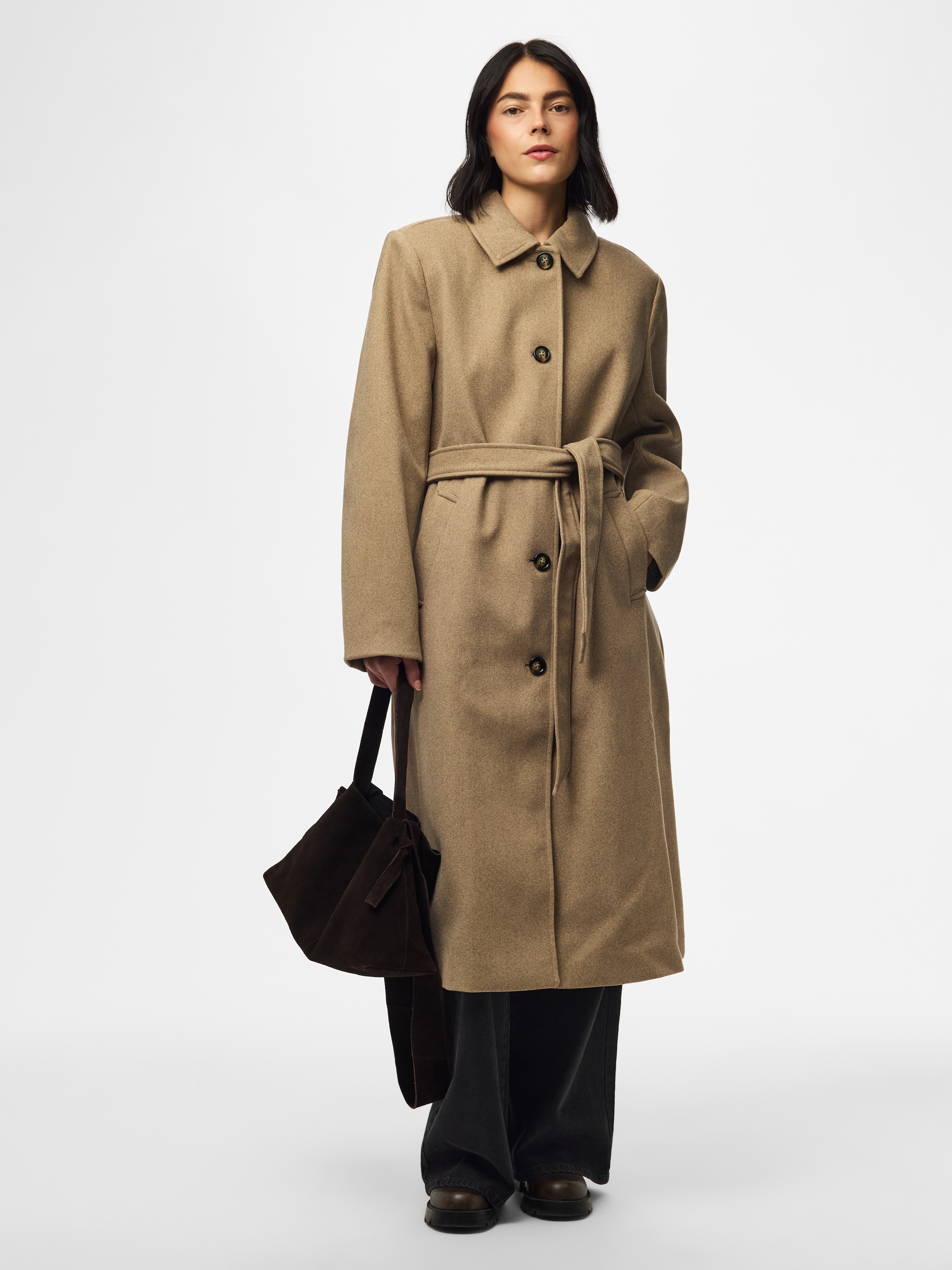 Image of pieces Langmantel "PCAYA LONG COAT NOOS BC" Kunstfaser