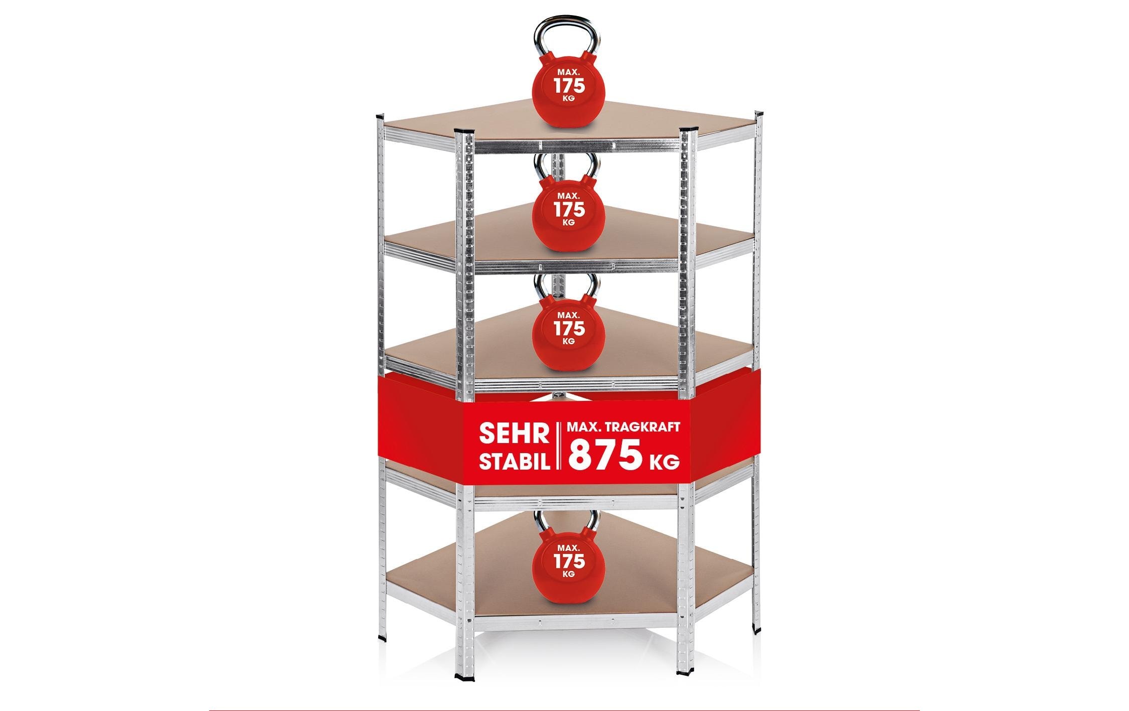 EASYmaxx Schwerlastregal »180 x 90 x 90 cm«