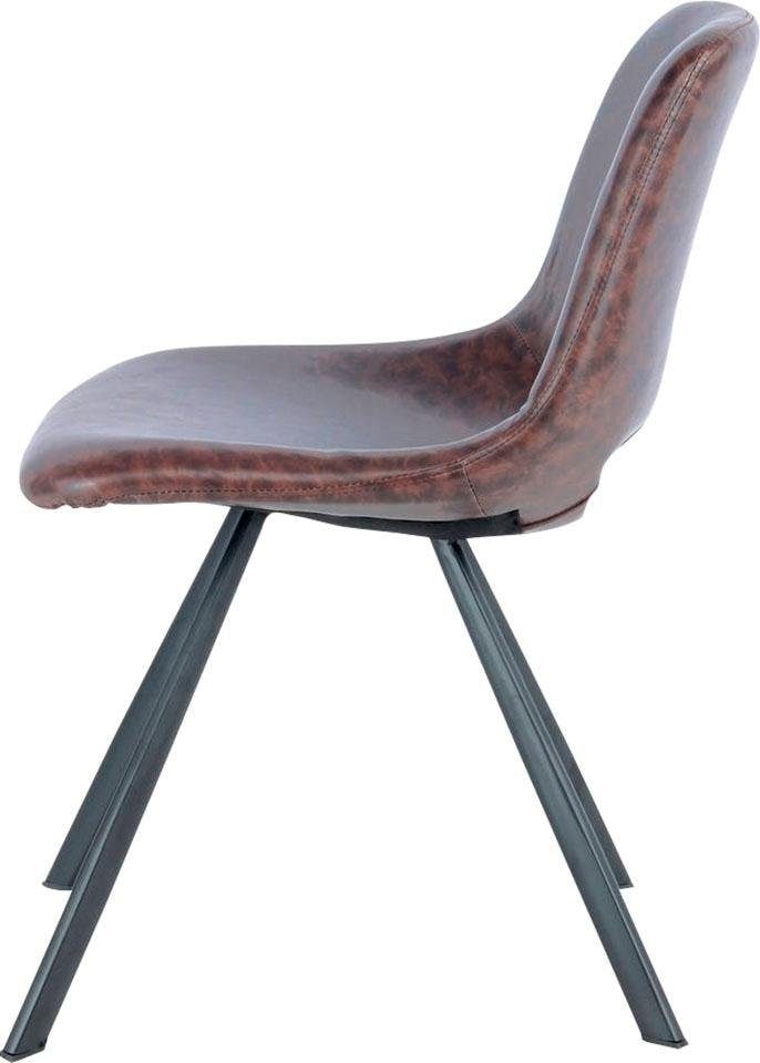 Kayoom Stuhl »Josephine 325 2er-Set, zeitloses Design, mit geometrischer Aussparung«, (Set), 2 St., pflegeleicht, schlicht, weiche Polsterung für angenehmes Sitzgefühl