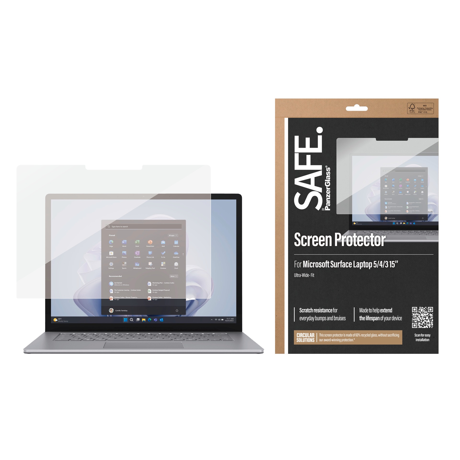 Displayschutzglas »Ultra-Wide Fit Screen Protector«, für Microsoft Surface Laptop 3...