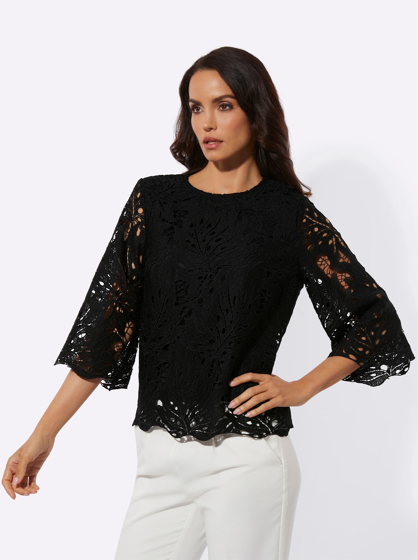 creation L Blouse en dentelle