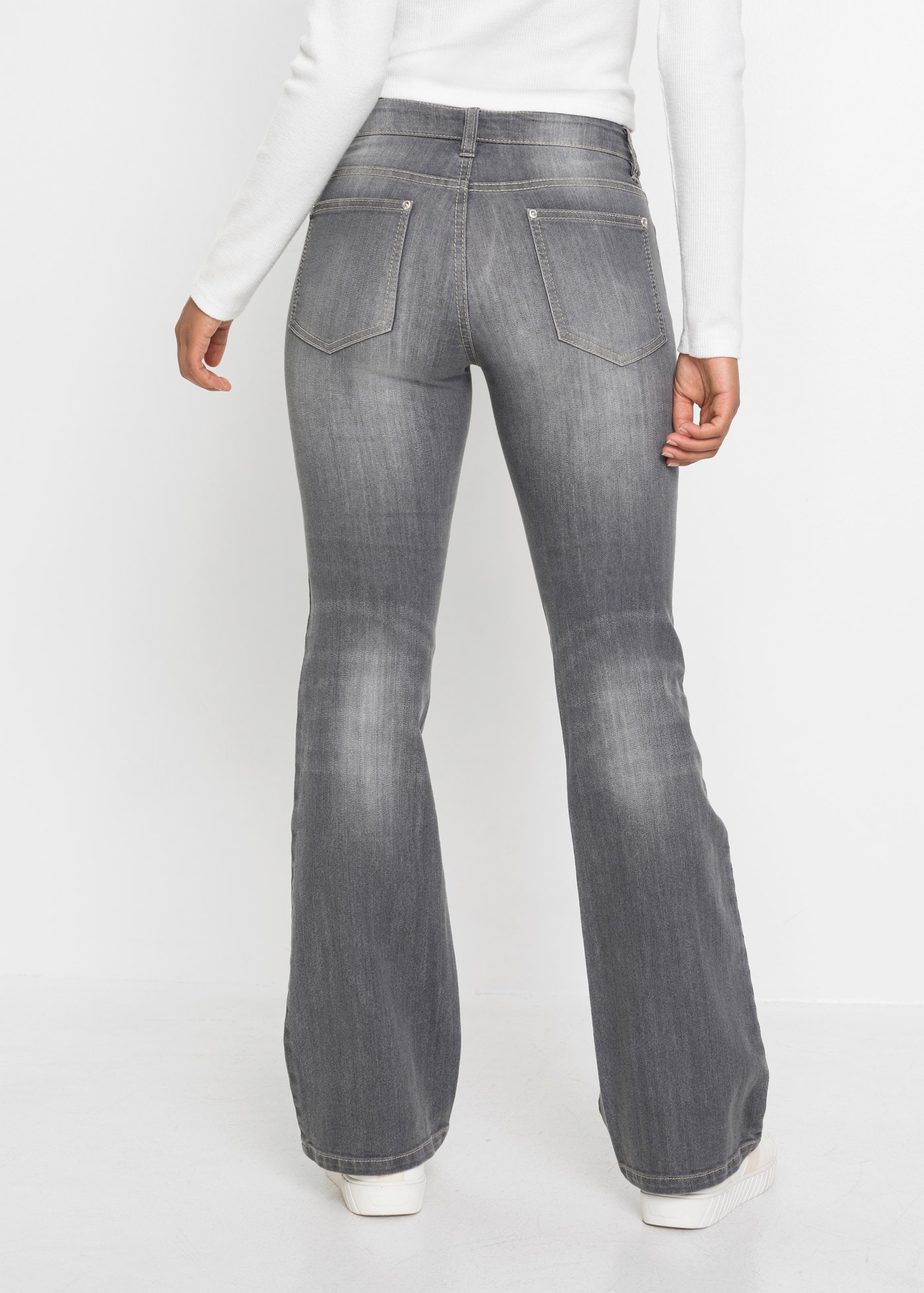 bonprix Schlagjeans »Flared-Jeans Mid Waist« Flared-Jeans Mid Waist