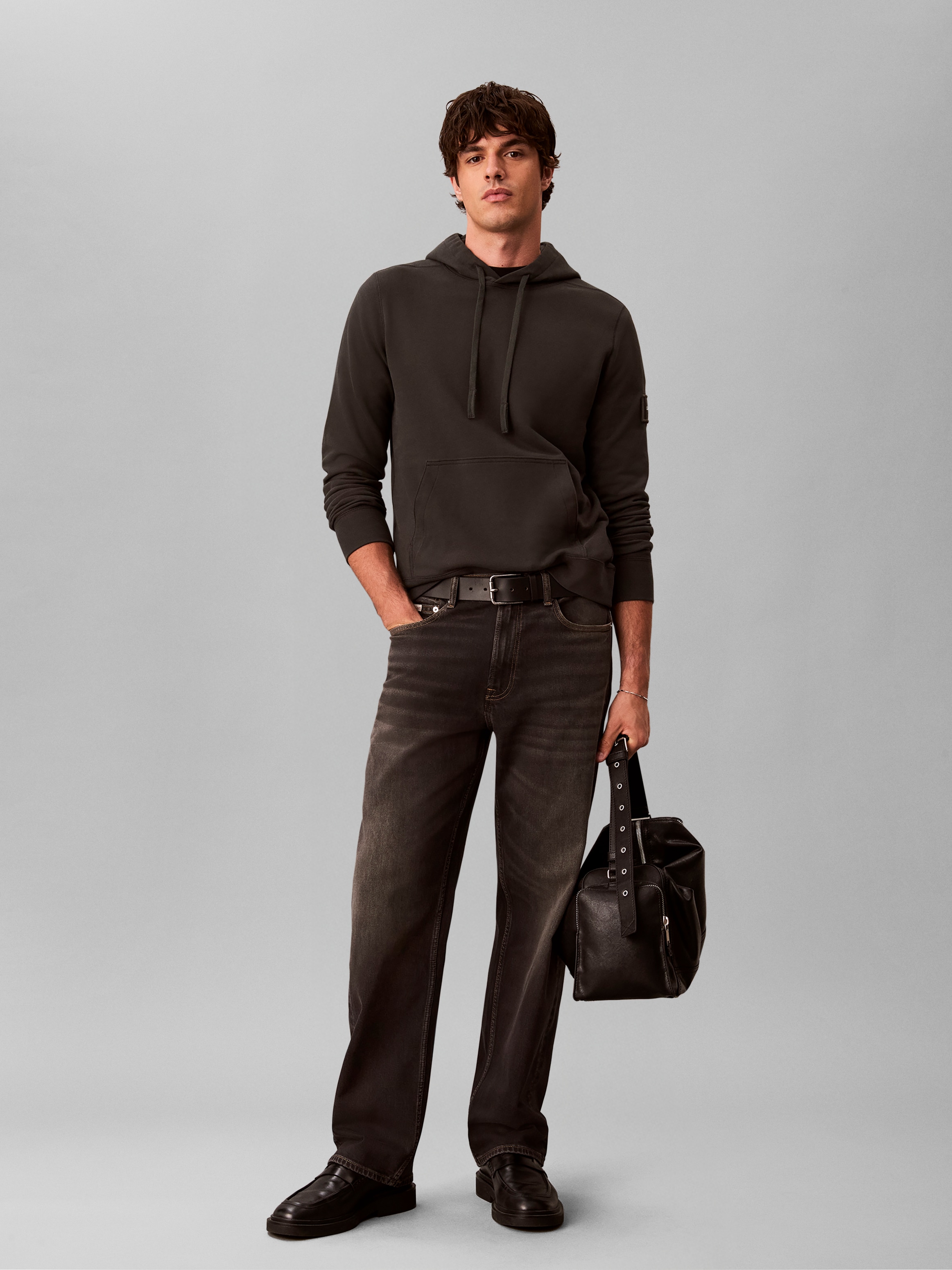 Calvin Klein Sweat à capuche »BADGE HOODIE«, Regular fit, Badge, Kängurutasche
