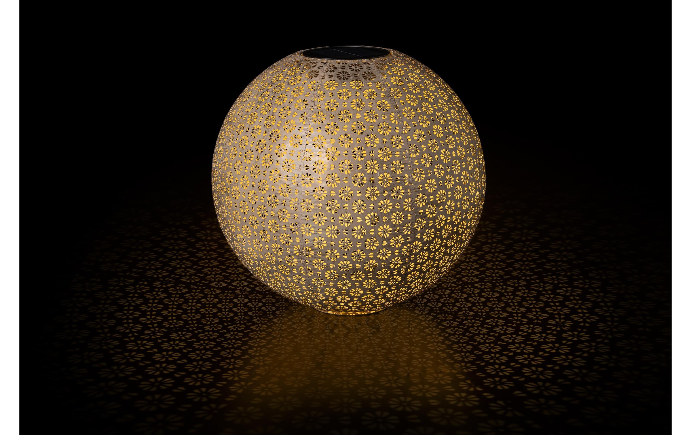 STT LED Gartenleuchte »Ball Solar Antic 40 cm Platin«