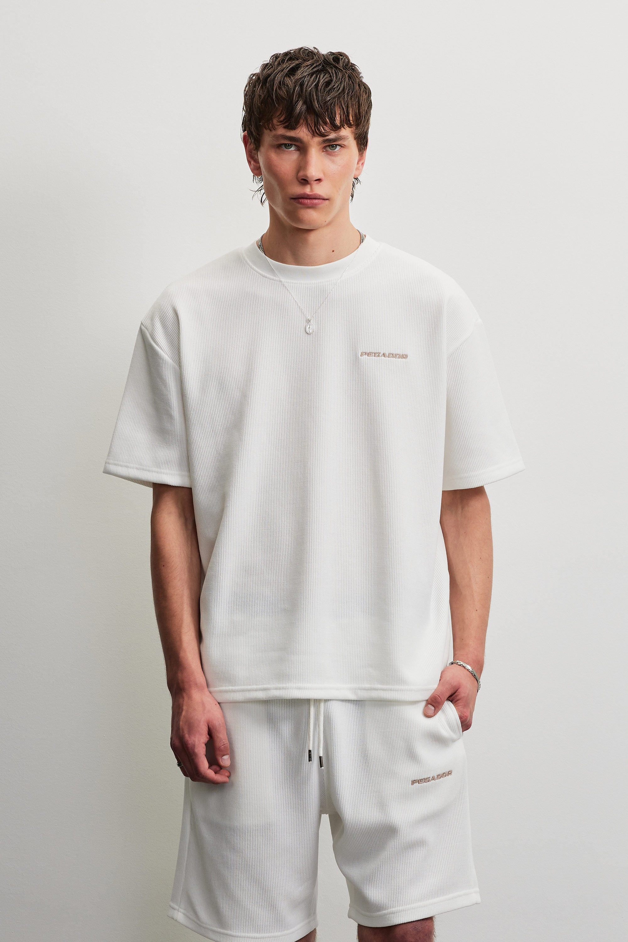Image of PEGADOR Rundhalsshirt "LAGOS OVERSIZED SOFT RIB TEE"